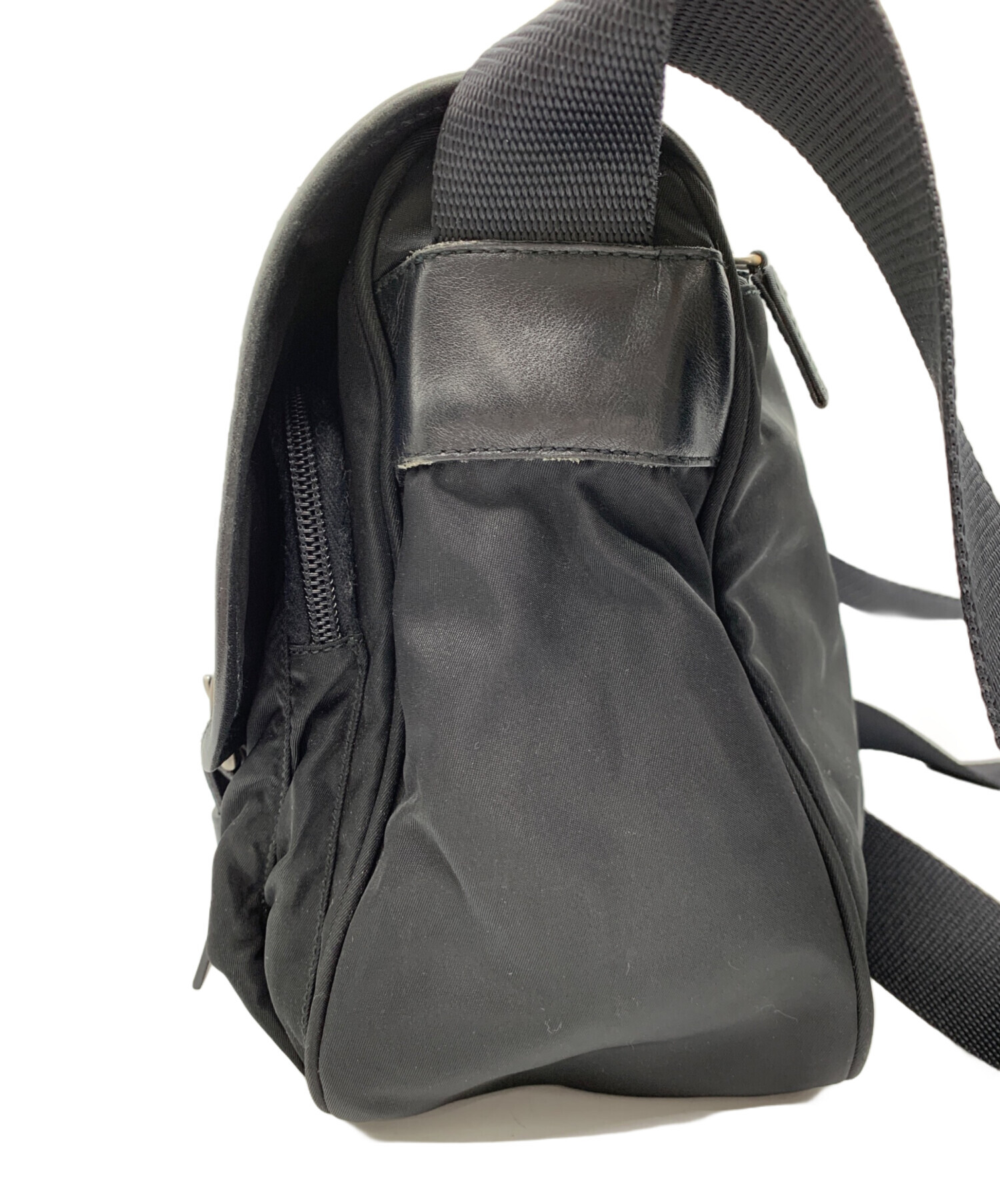 中古・古着通販】PRADA (プラダ) ナイロンショルダーバッグ ブラック