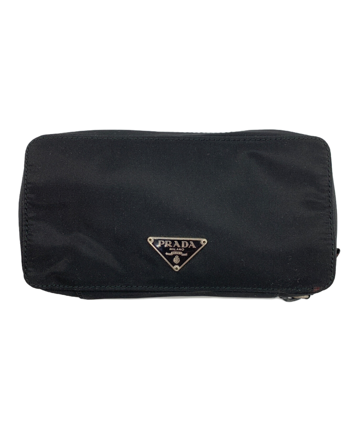 中古・古着通販】PRADA (プラダ) ナイロンポーチ ブラック サイズ