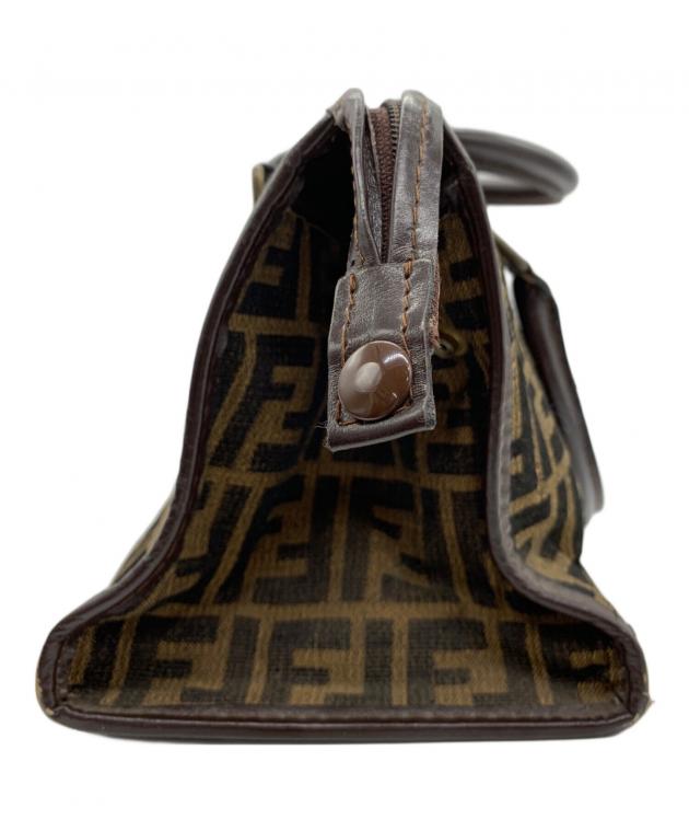 Fendi FFロゴハンドバッグ ブラウン/ブラックビンテージ 中古・古着通販】FENDI (フェンディ) ハンドバッグ ブラウン｜ブランド