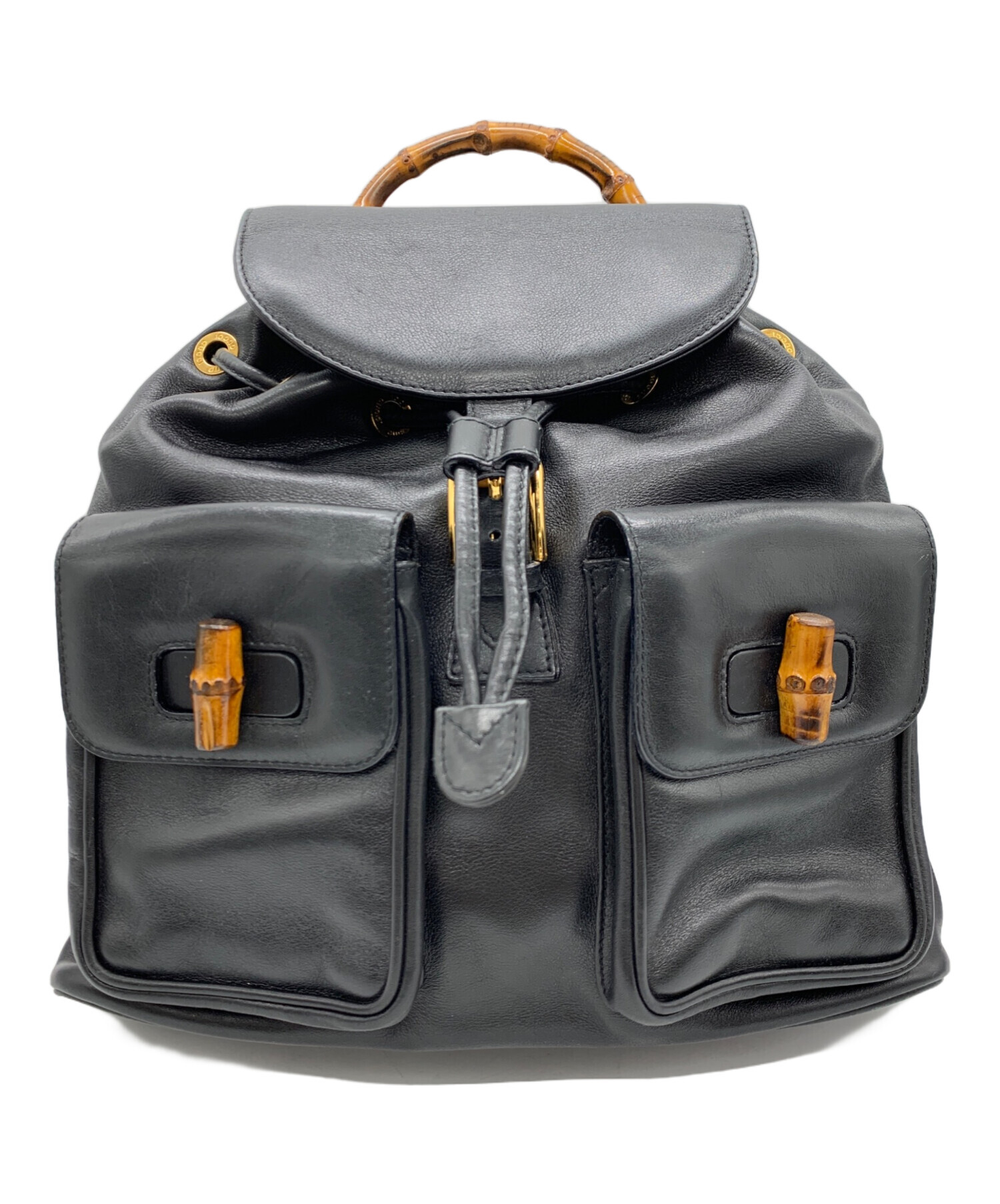 中古・古着通販】GUCCI (グッチ) リュック ブラック サイズ 