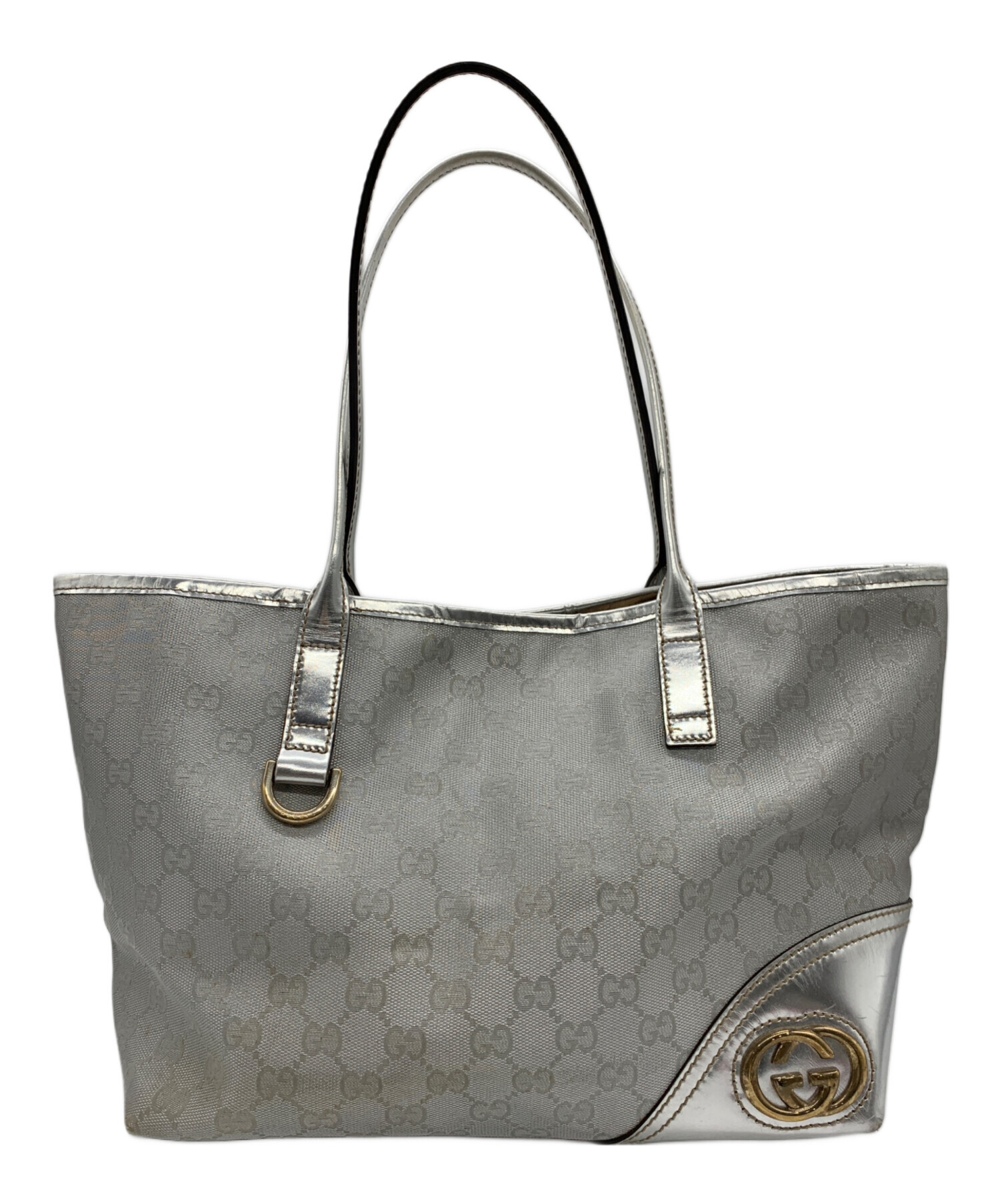 中古・古着通販】GUCCI (グッチ) トートバッグ シルバー サイズ