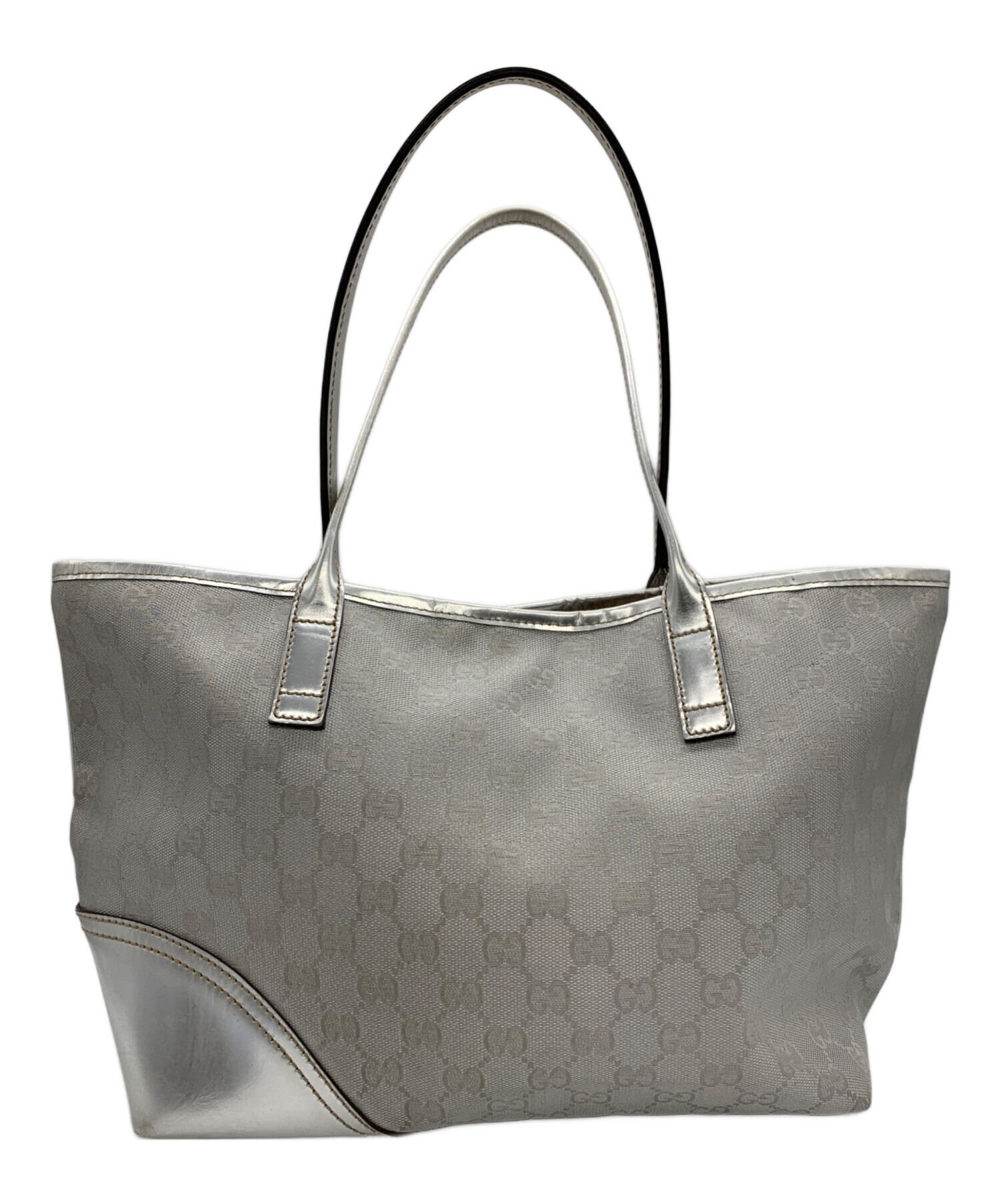 中古・古着通販】GUCCI (グッチ) トートバッグ シルバー サイズ