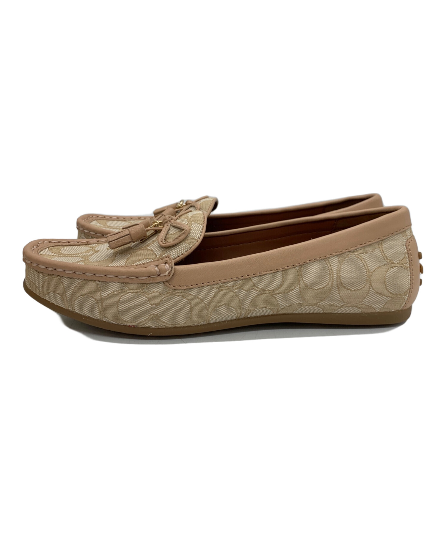 コーチドライビングシューズ 中古・古着通販】COACH (コーチ) ドライビングシューズ ベージュ