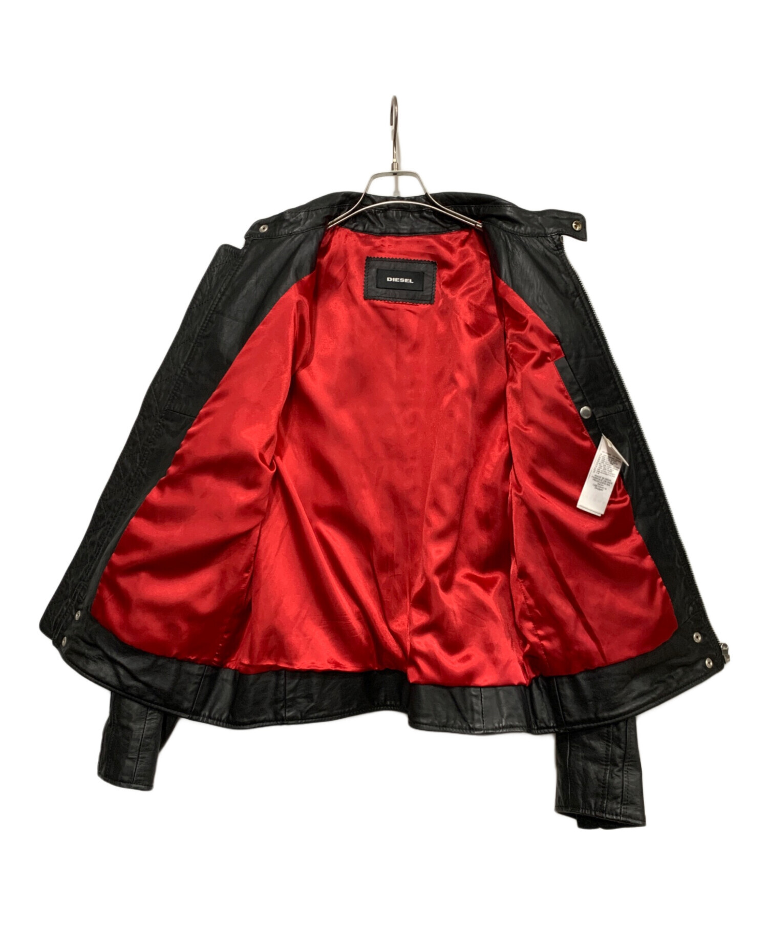 中古・古着通販】DIESEL (ディーゼル) ライダースジャケット ブラック