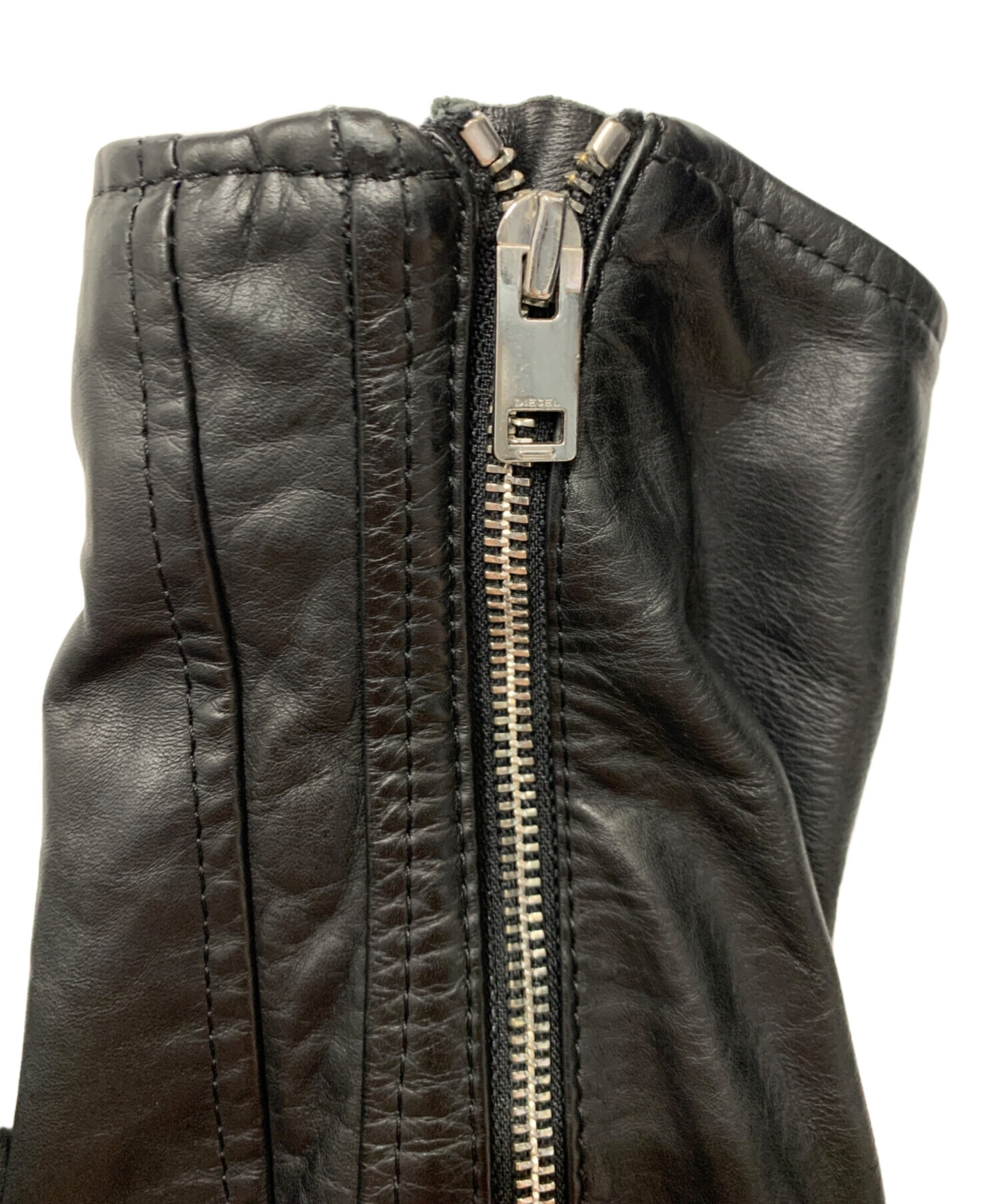 中古・古着通販】DIESEL (ディーゼル) ライダースジャケット ブラック