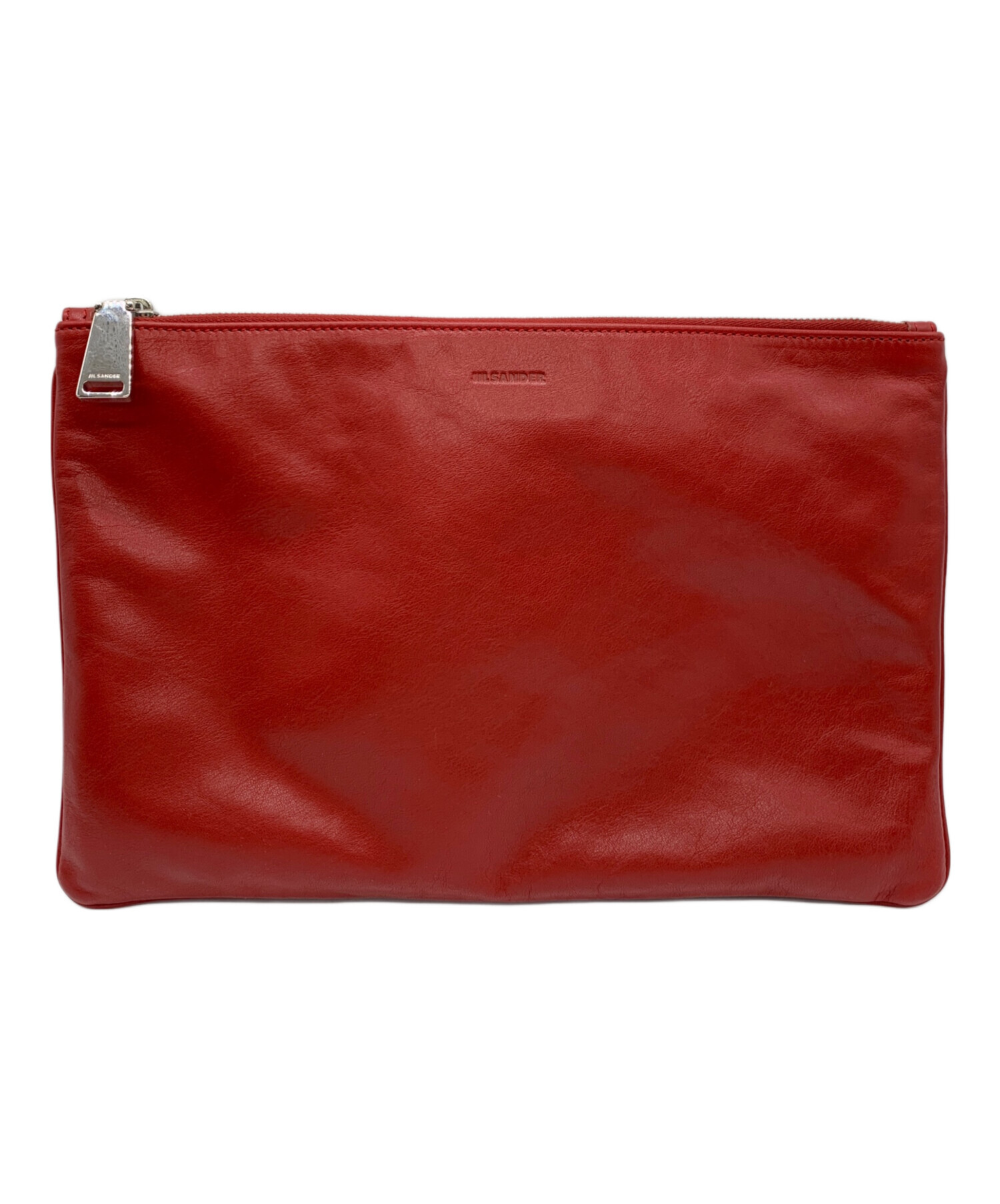 中古・古着通販】JIL SANDER (ジルサンダー) クラッチバッグ レッド