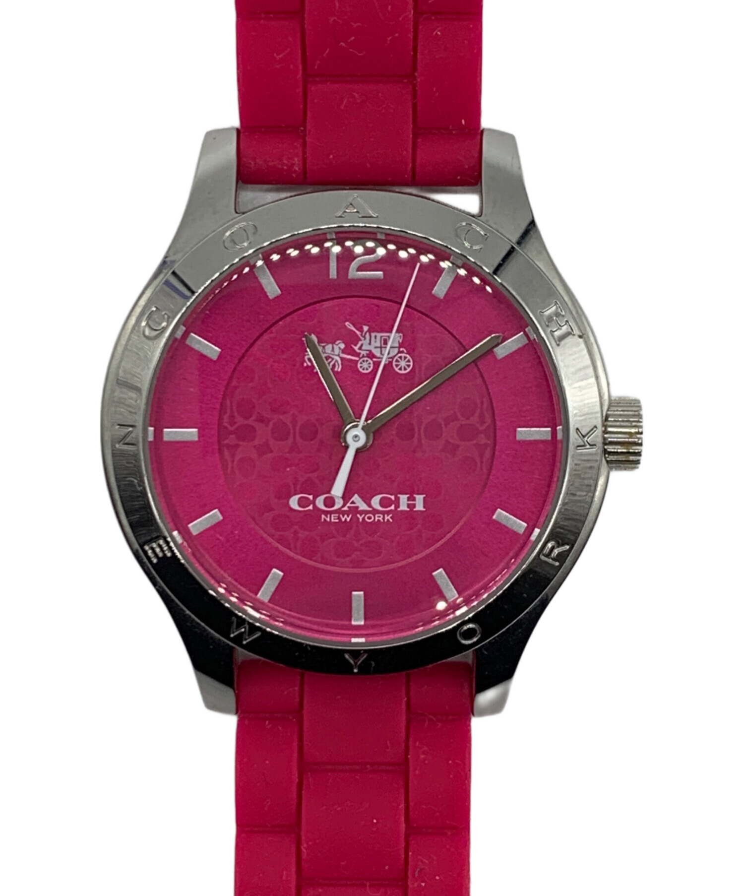 中古・古着通販】COACH (コーチ) 腕時計 ショッキングピンク｜ブランド