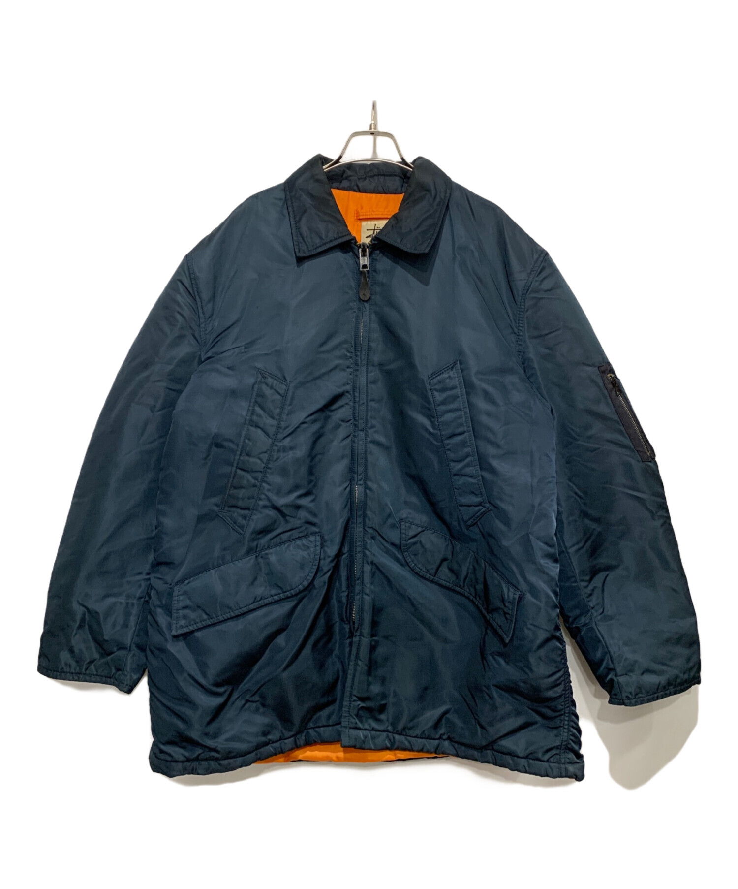 中古・古着通販】stussy (ステューシー) MA-1ジャケット ネイビー 