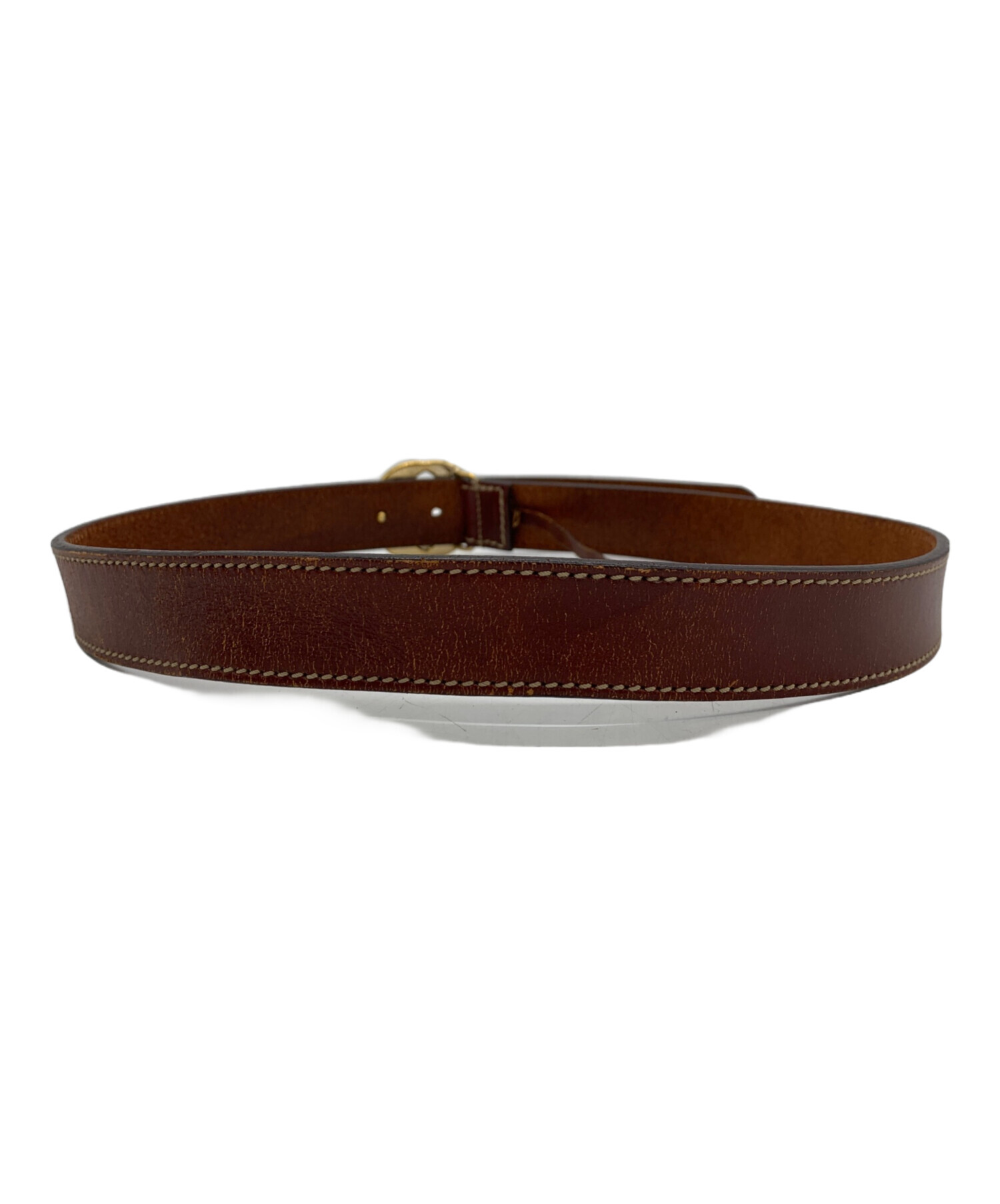 中古・古着通販】GUCCI (グッチ) レザーベルト ブラウン｜ブランド