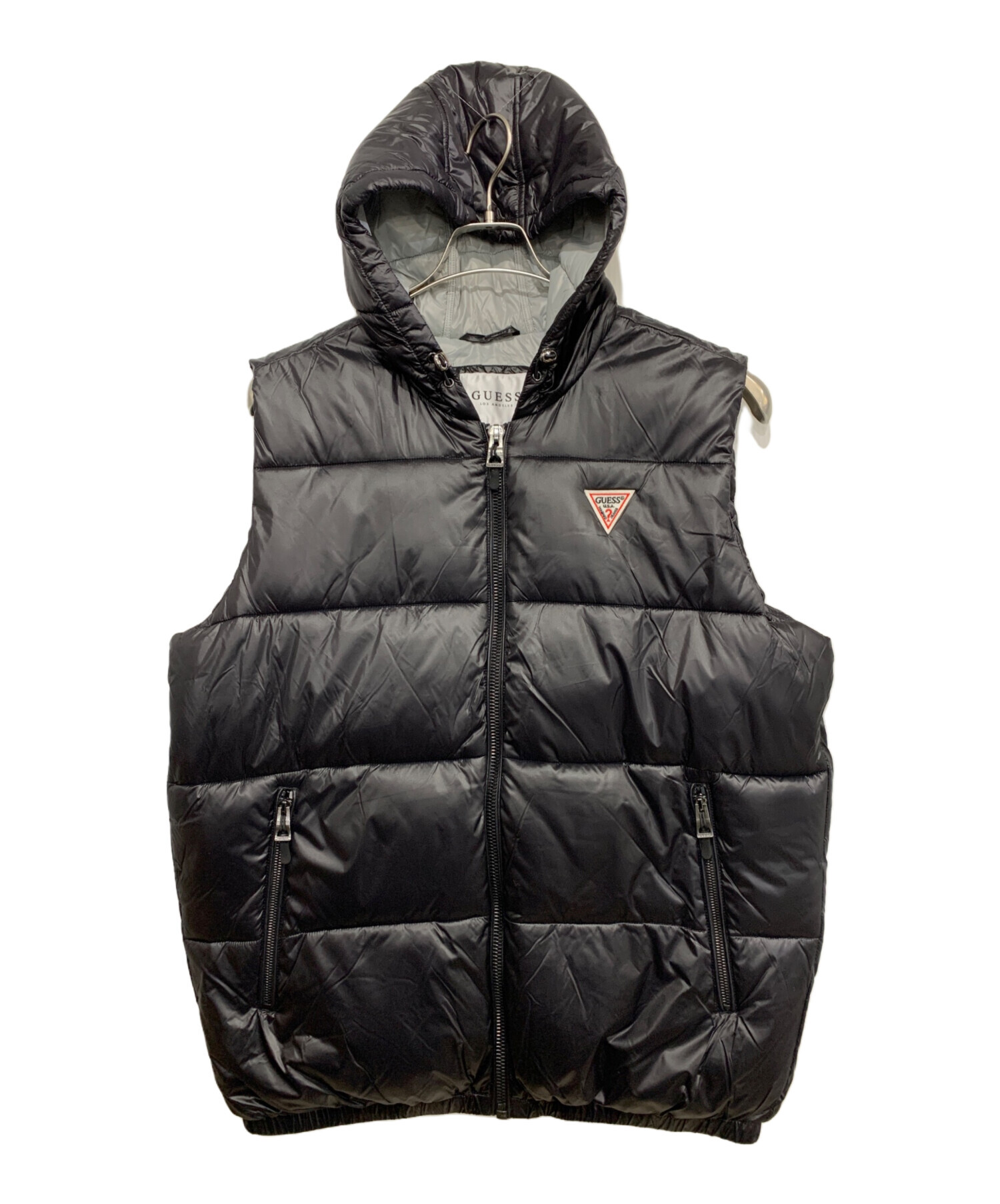 中古・古着通販】GUESS (ゲス) ダウンベスト ブラック サイズ:L 未使用 