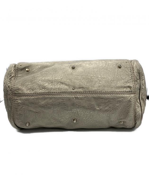 Chloe メタリックハンドバッグ 中古・古着通販】Chloe (クロエ) ハンドバッグ メタリックベージュ