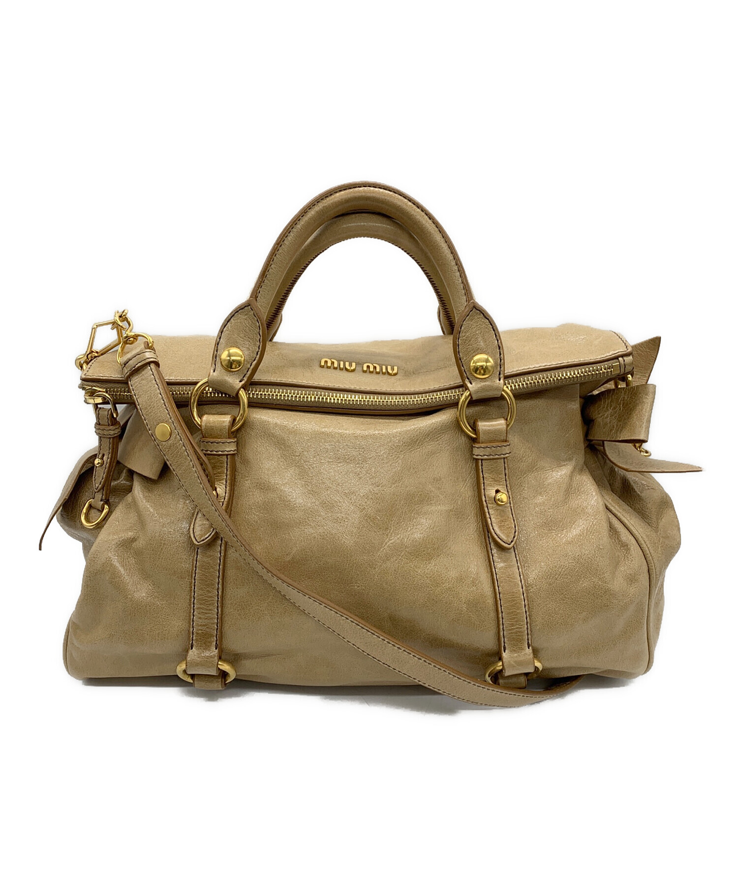 中古・古着通販】MIU MIU (ミュウミュウ) 2WAYバッグ ベージュ