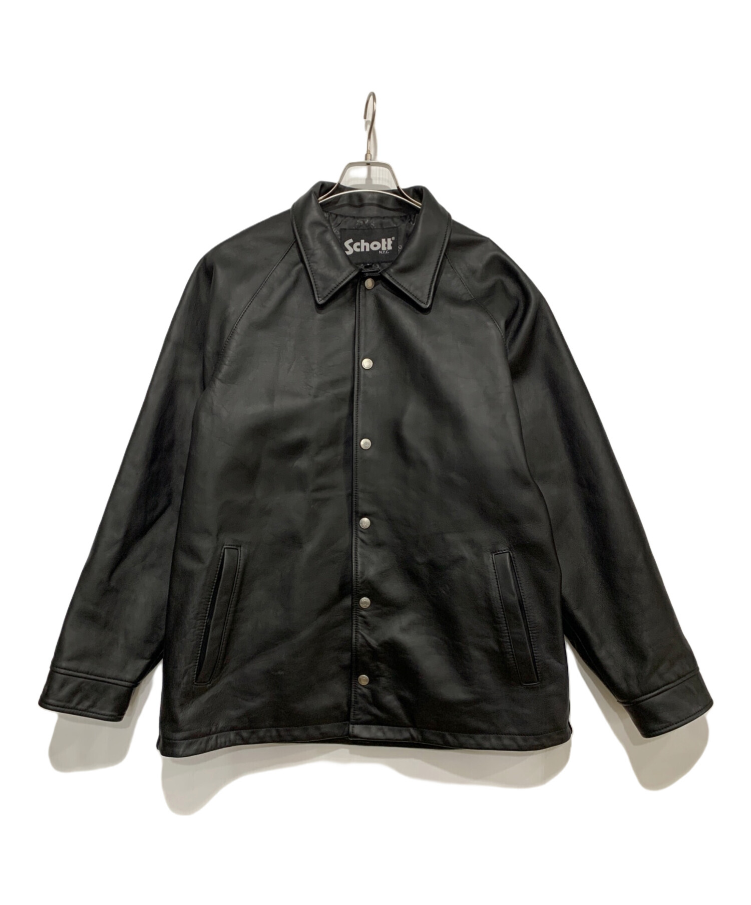 中古・古着通販】Schott (ショット) ラムレザージャケット ブラック