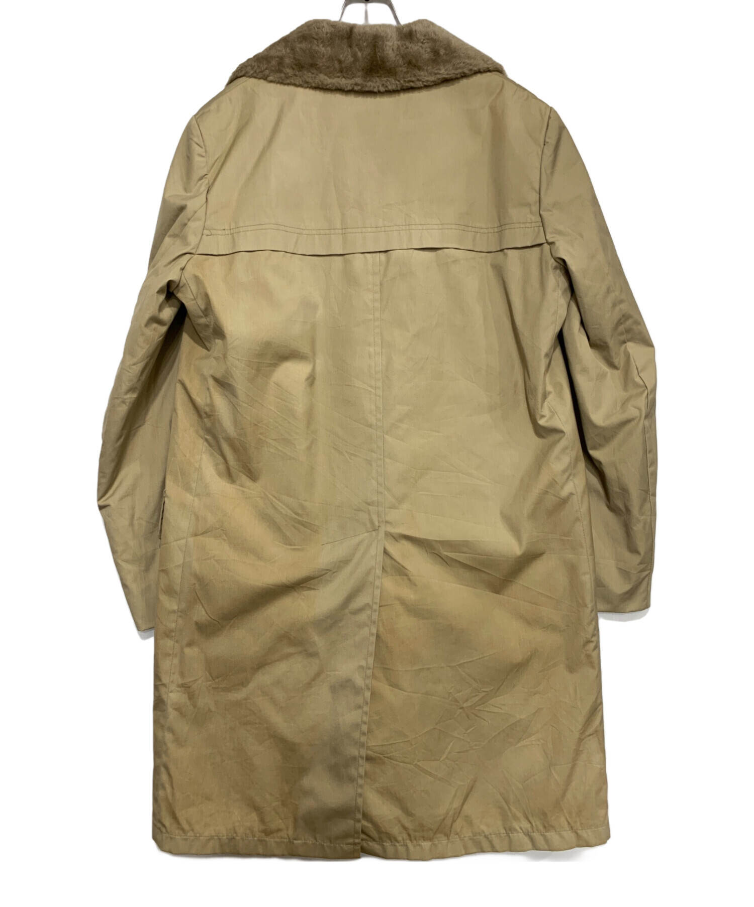 70s WOOLRICH ウールランチコートベージュモカブラウンボアライナー古着 70s Woolrich ウールリッチ アメリカ製 ダウンライニング ギャング