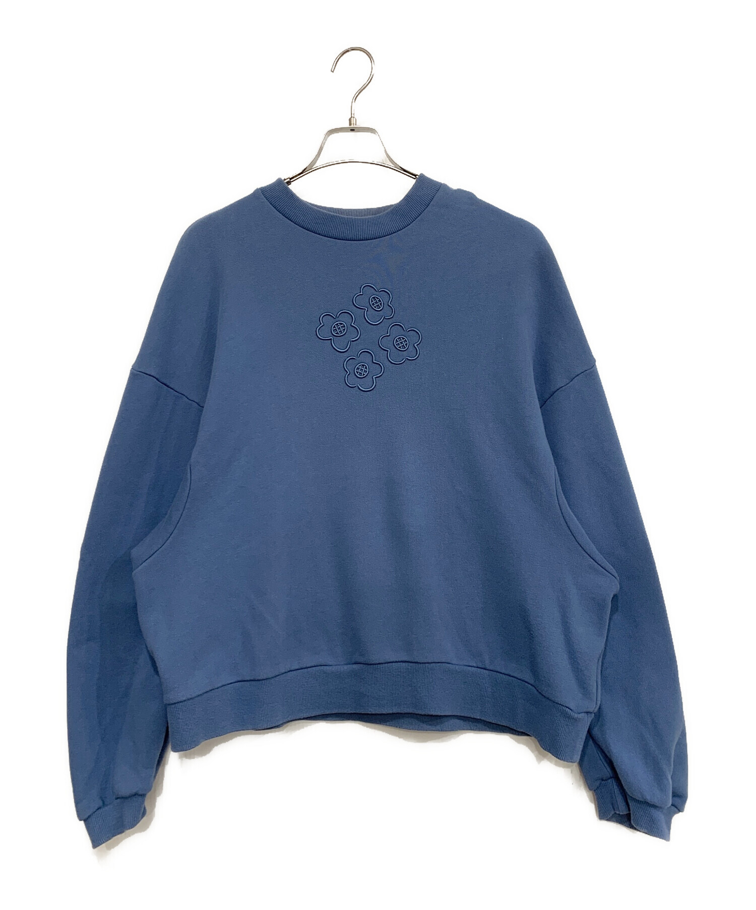 中古・古着通販】POPPY (ポピー) フラワーエンブロスウェット ブルー 