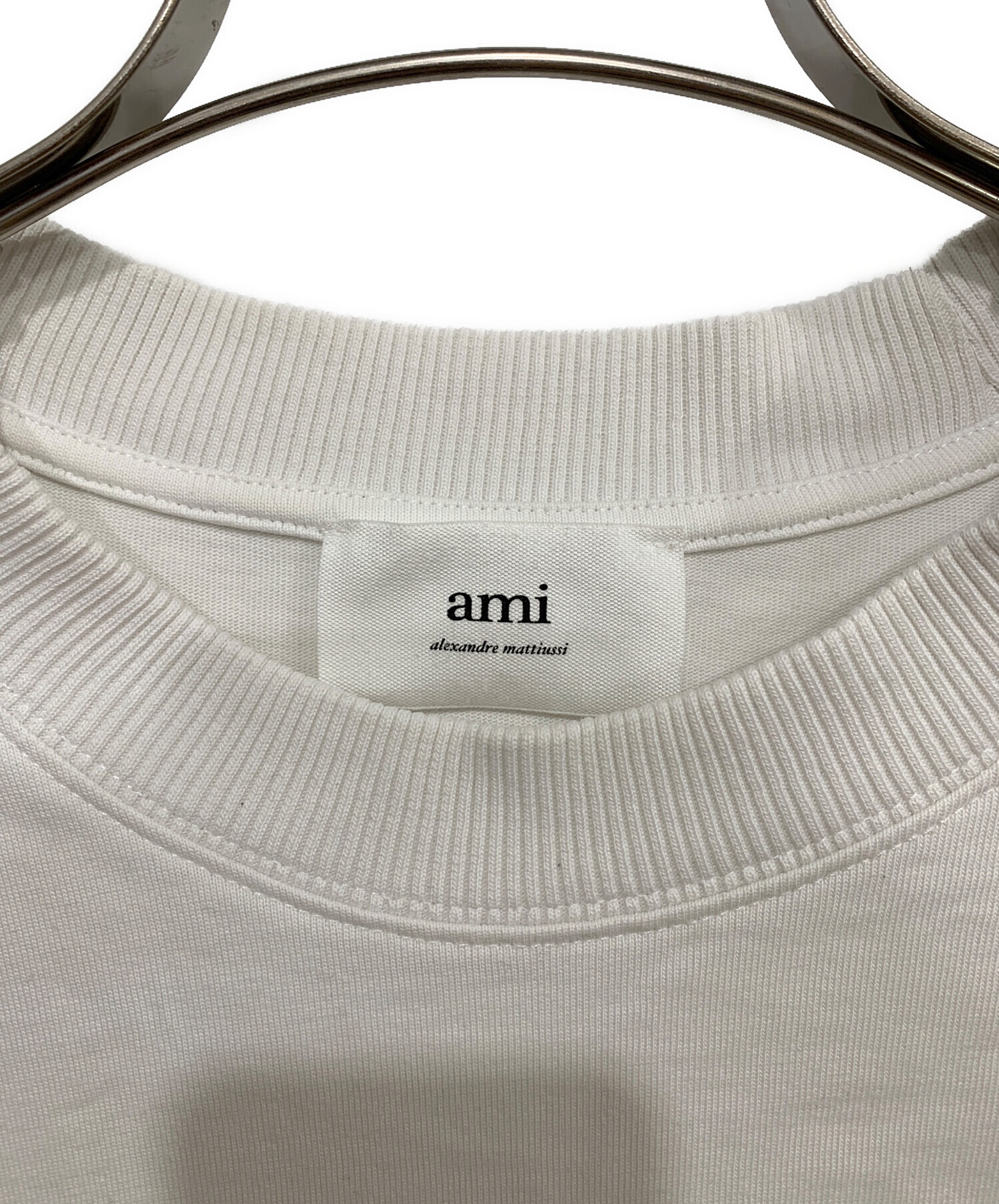 中古・古着通販】ami (アミ) 長袖カットソー ホワイト サイズ 