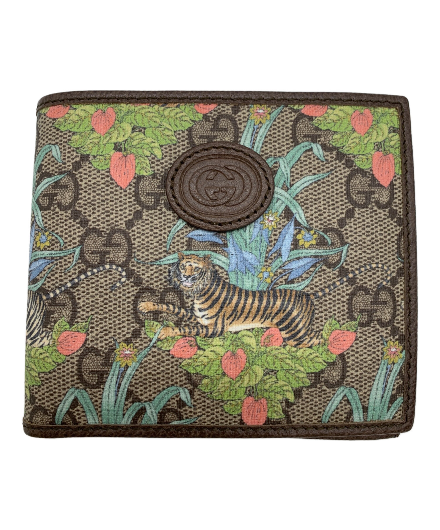 中古・古着通販】GUCCI (グッチ) 2つ折り財布 ブラウン｜ブランド