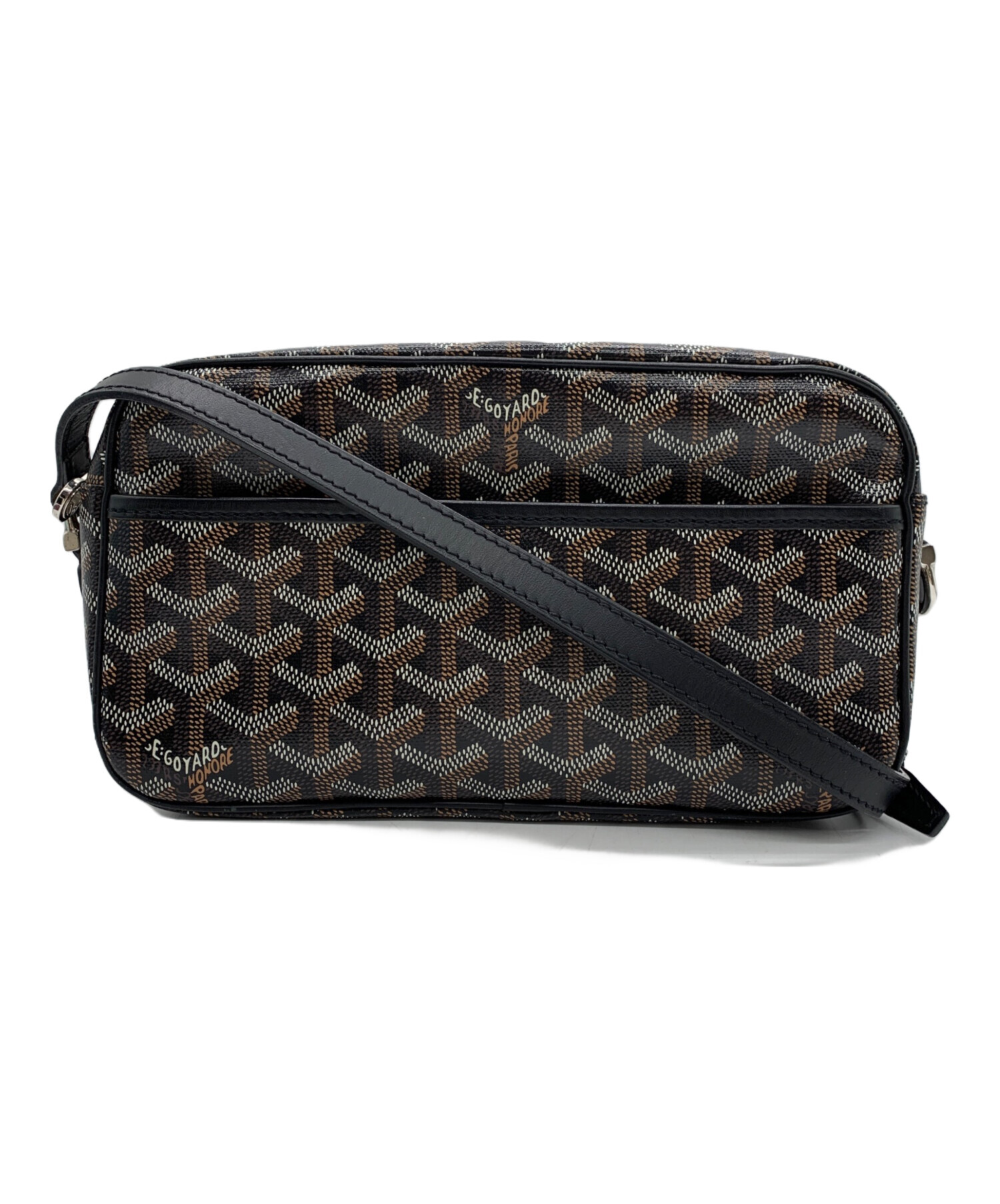 GOYARD ゴヤール ショルダーバッグ ブラック 中古・古着通販】GOYARD (ゴヤール) ショルダーバッグ ブラック