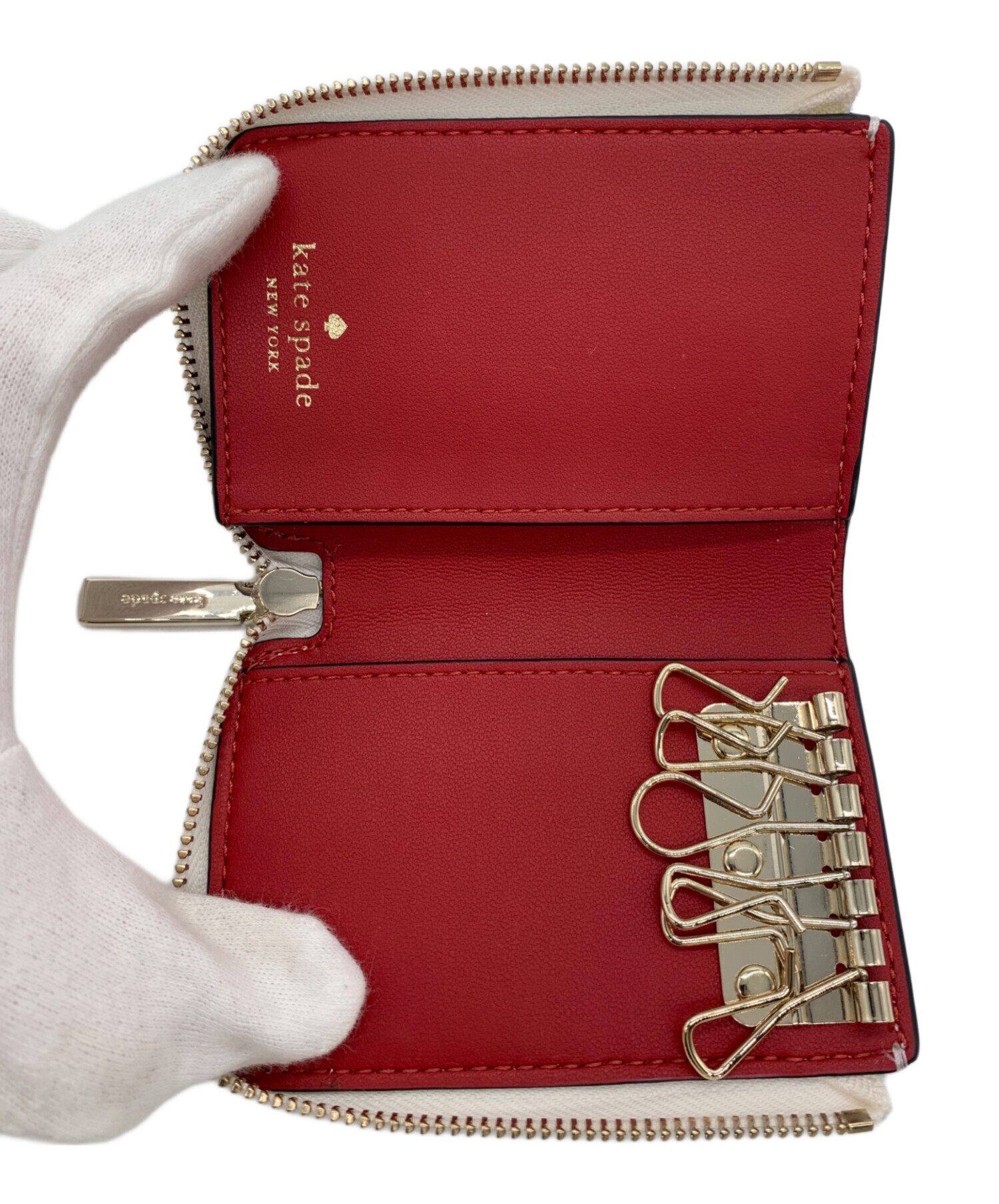 中古・古着通販】Kate Spade (ケイトスペード) 6連キーケース ベージュ