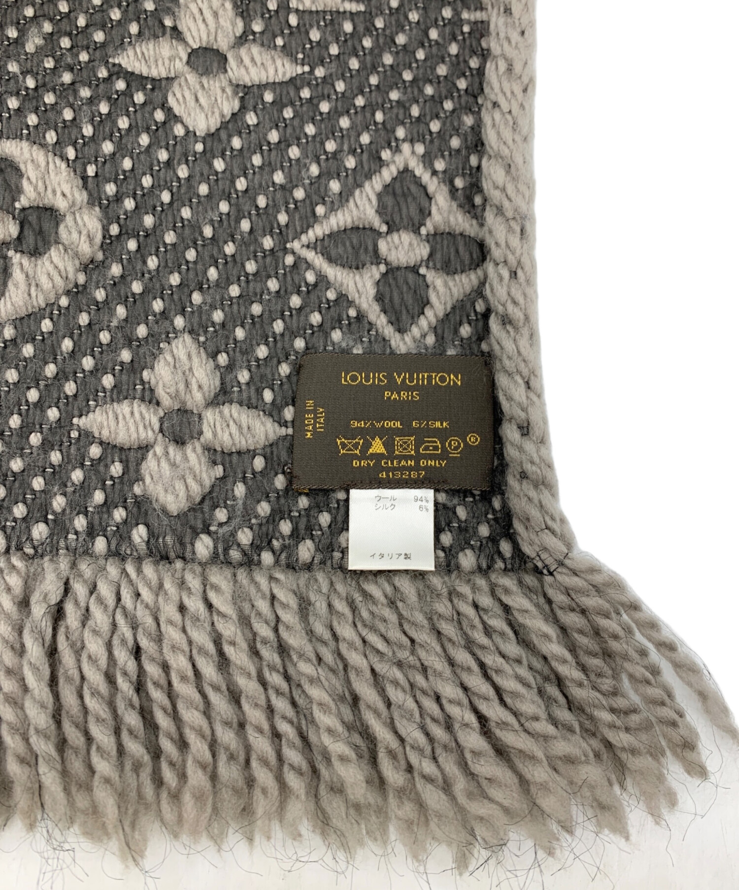 中古・古着通販】LOUIS VUITTON (ルイ ヴィトン) マフラー グレー