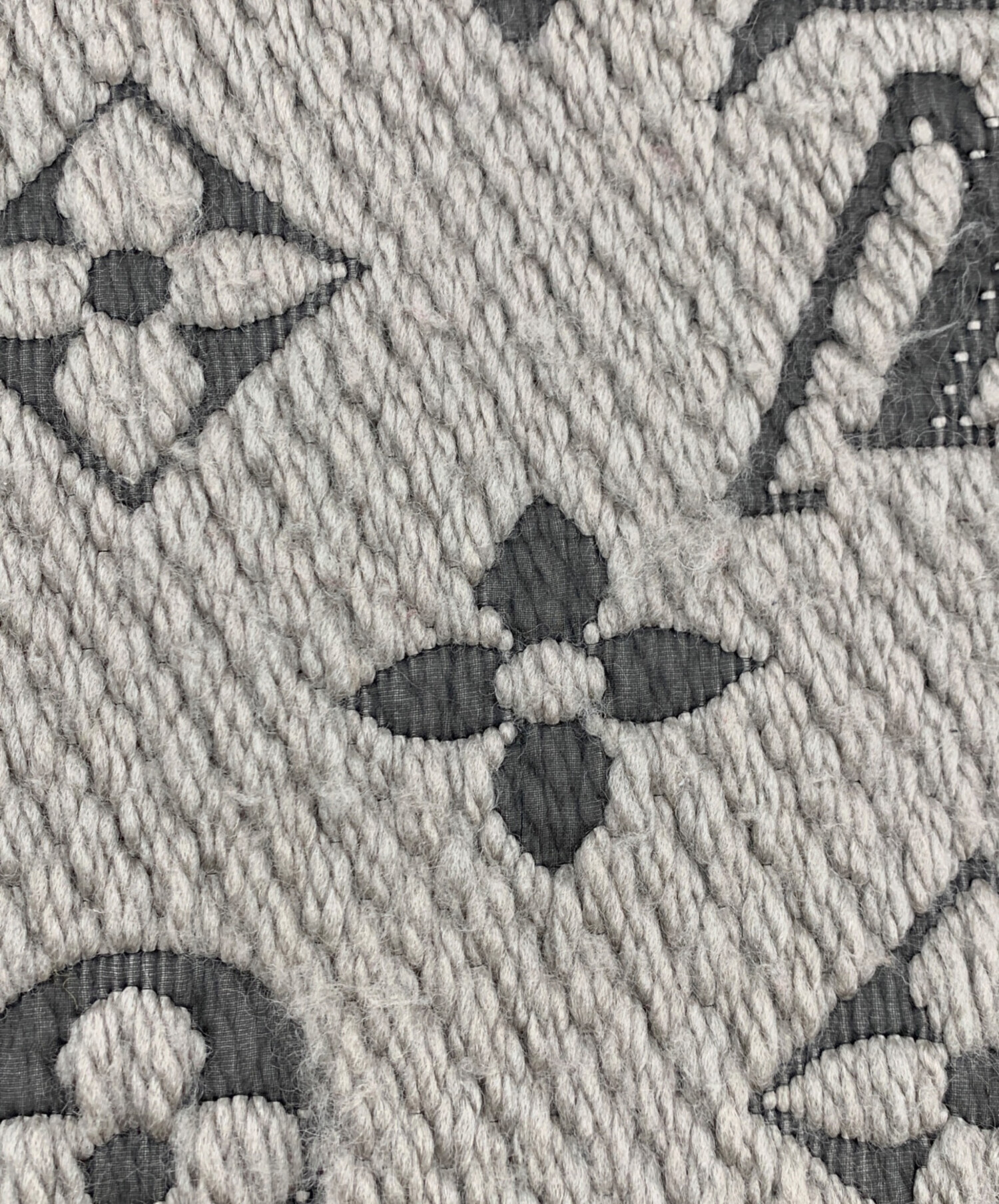 【新品未使用】LOUIS VUITTON マフラー ブラック/グレー ◇肌触り抜群◇ LOUIS VUITTON スカーフ マフラー グレー 黒 (Louis