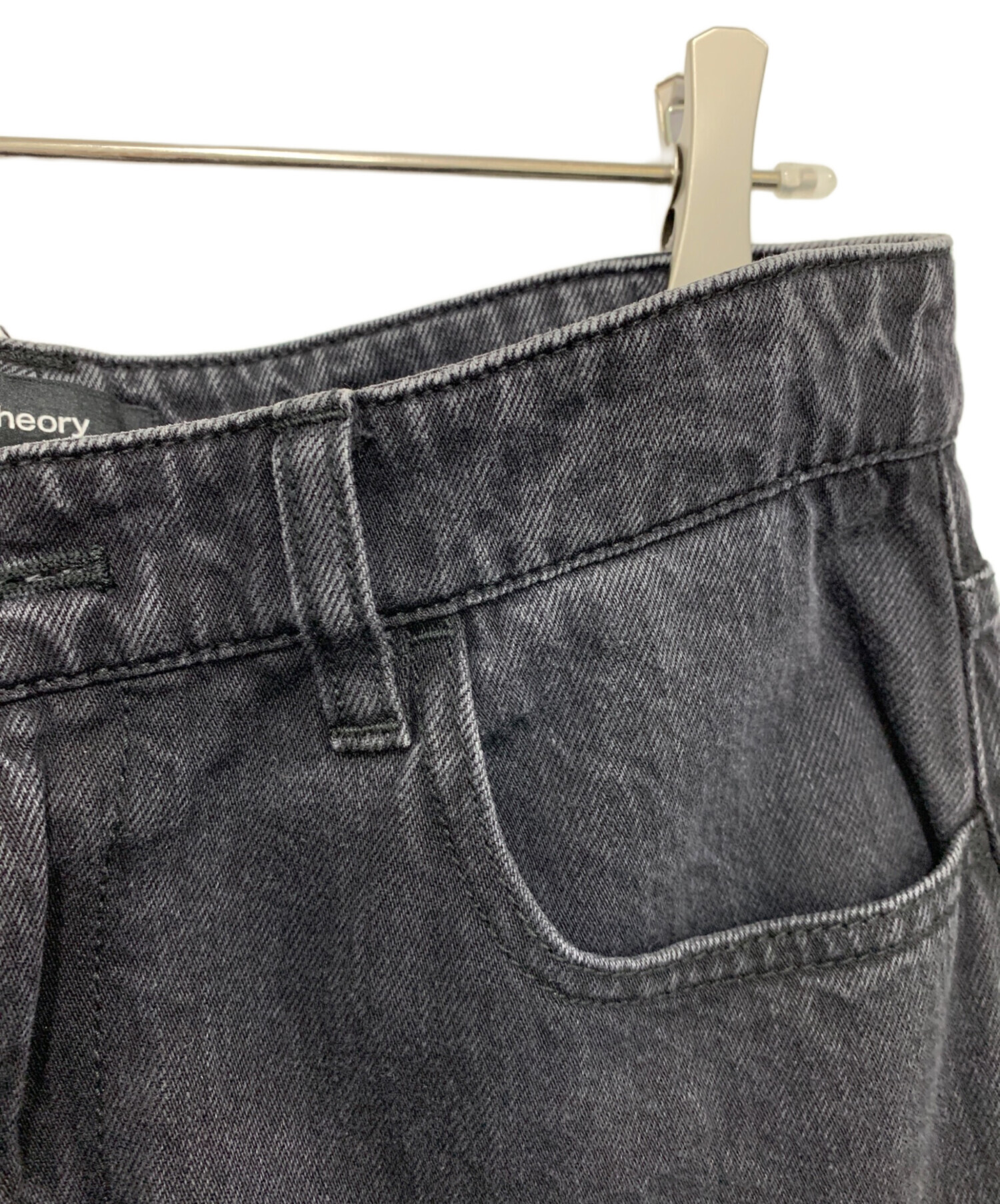 中古・古着通販】theory (セオリー) デニムパンツ ブラック サイズ