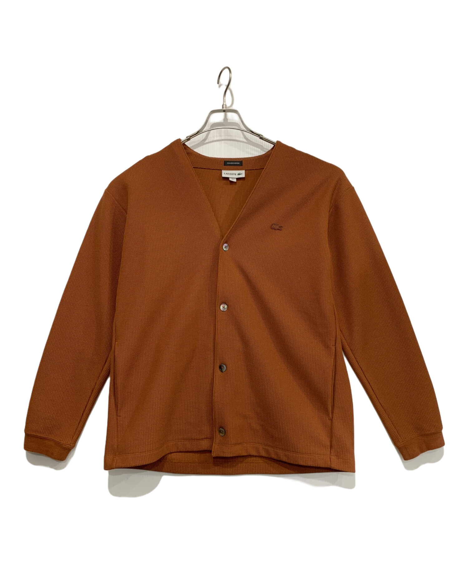 ラコステ　カーディガン　ブラウン 中古・古着通販】LACOSTE (ラコステ) 1TONE CARDIGAN ブラウン サイズ
