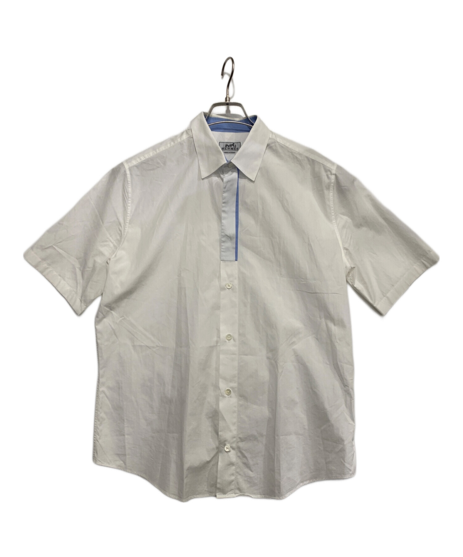 エルメス　白シャツ　半袖 中古・古着通販】HERMES (エルメス) 半袖シャツ ホワイト サイズ:39