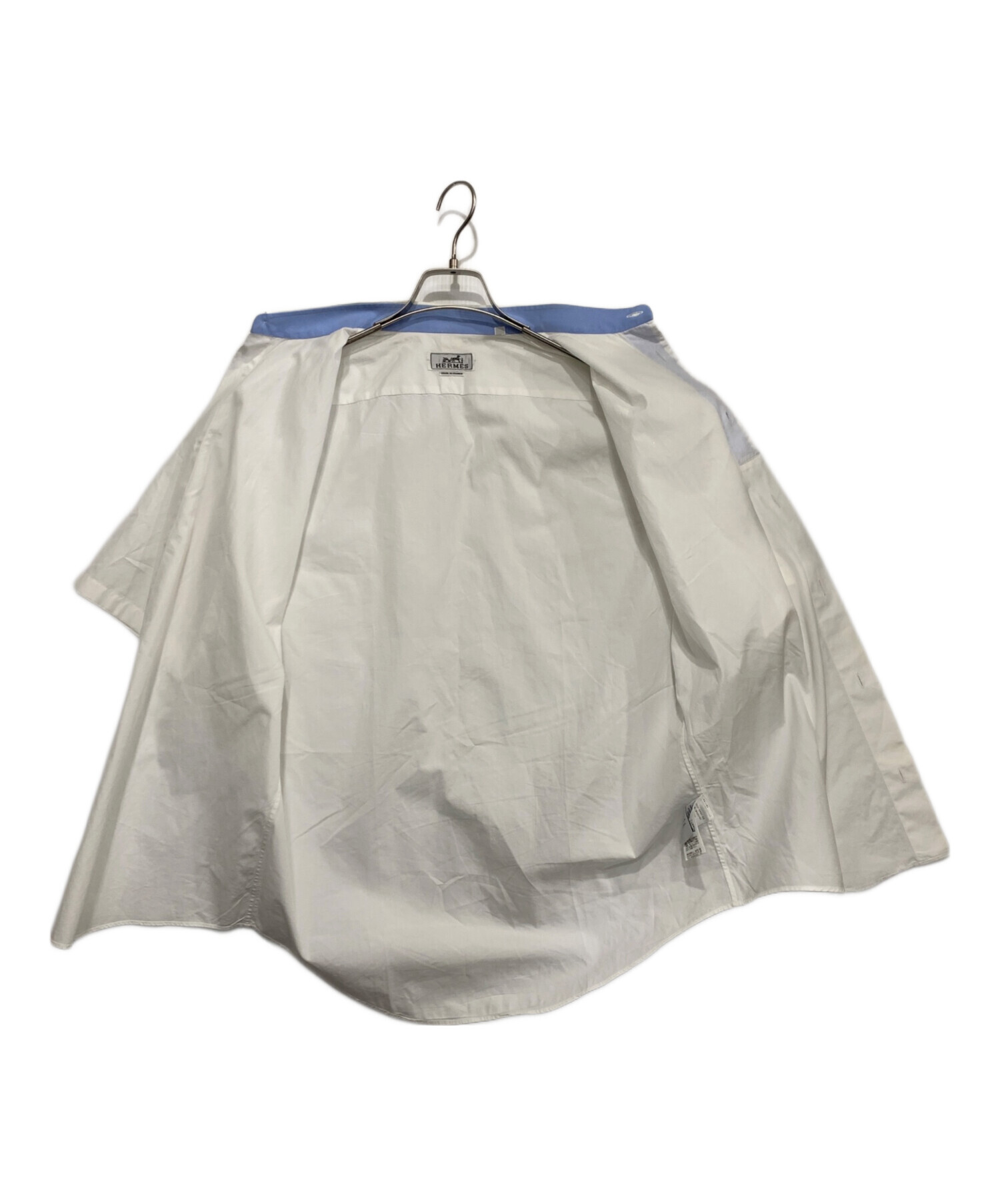 HERMES シャツ ブラウス 半袖 ホワイト 中古・古着通販】HERMES (エルメス) 半袖シャツ ホワイト サイズ:39