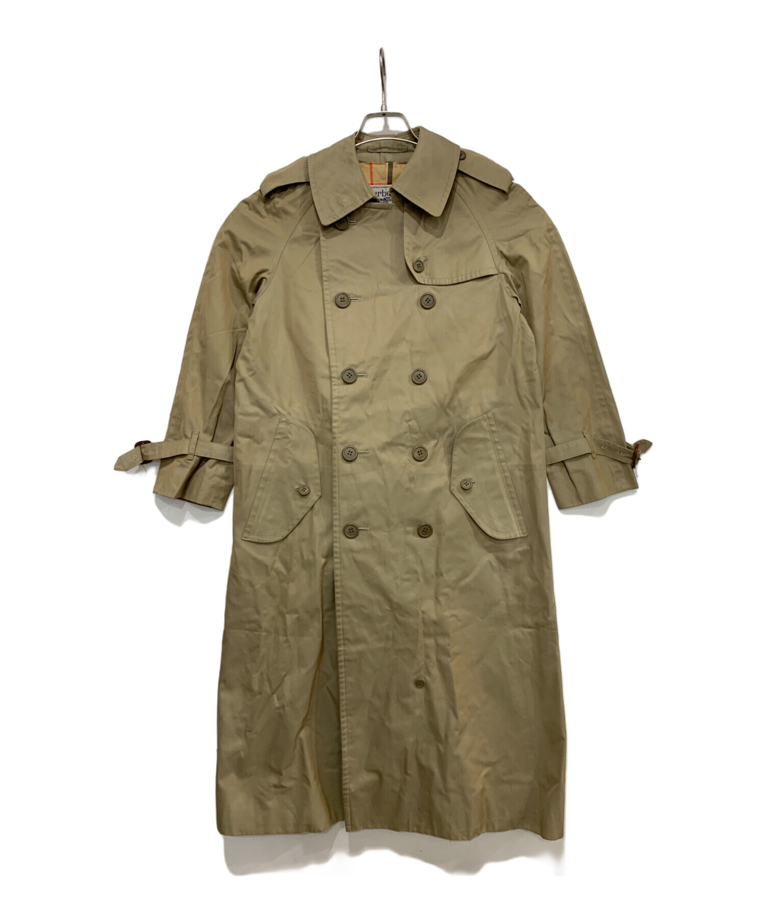 F7016 バーバリーズ　Burberry トレンチ　ロング　コート　カーキ BURBERRY - バーバリーズ 90s オールド トレンチコート カーキ