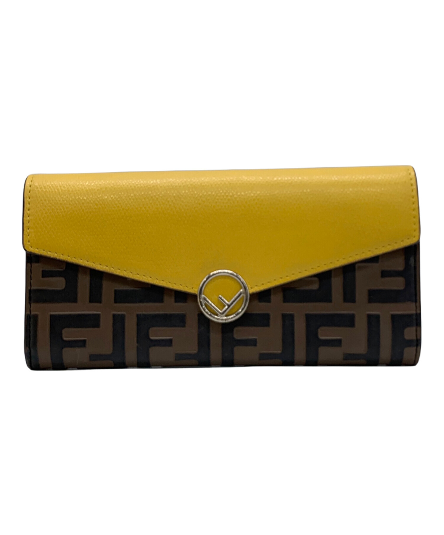 中古・古着通販】FENDI (フェンディ) 長財布 イエロー×ブラウン