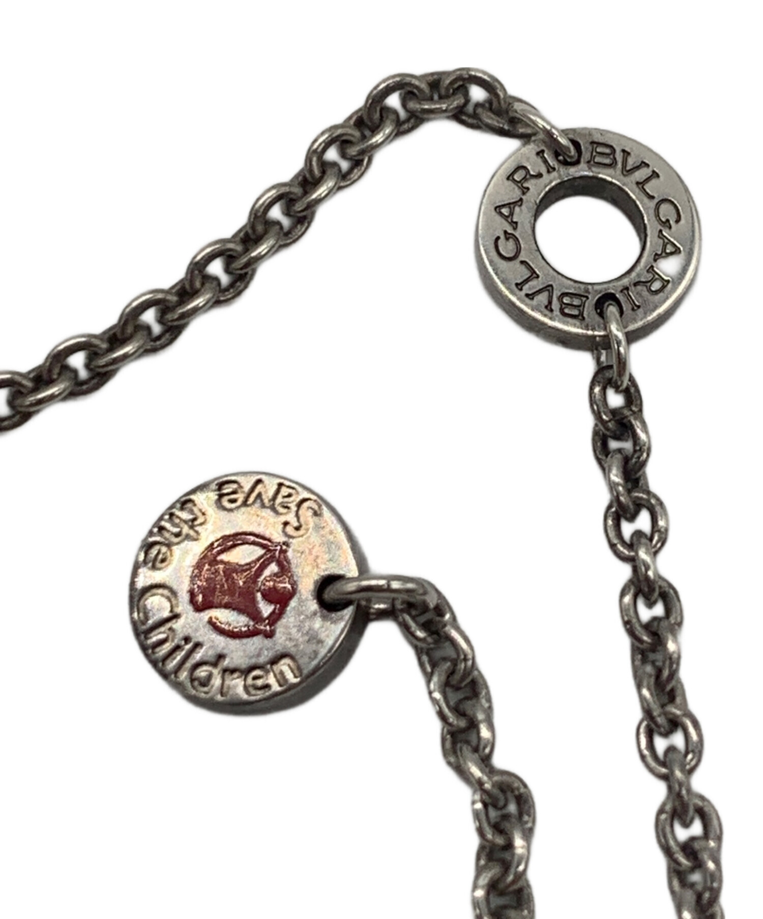 ブルガリネックレス(中古) 送料無料】BVLGARI（ブルガリ）セーブ・ザ・チルドレン ネックレス 中古品