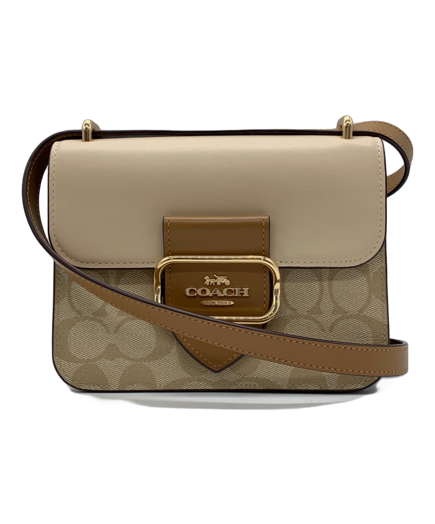 コーチ ロゴ ショルダーバッグ レディース 【中古】 中古・古着通販】COACH (コーチ) ショルダーバッグ ブルー｜ブランド