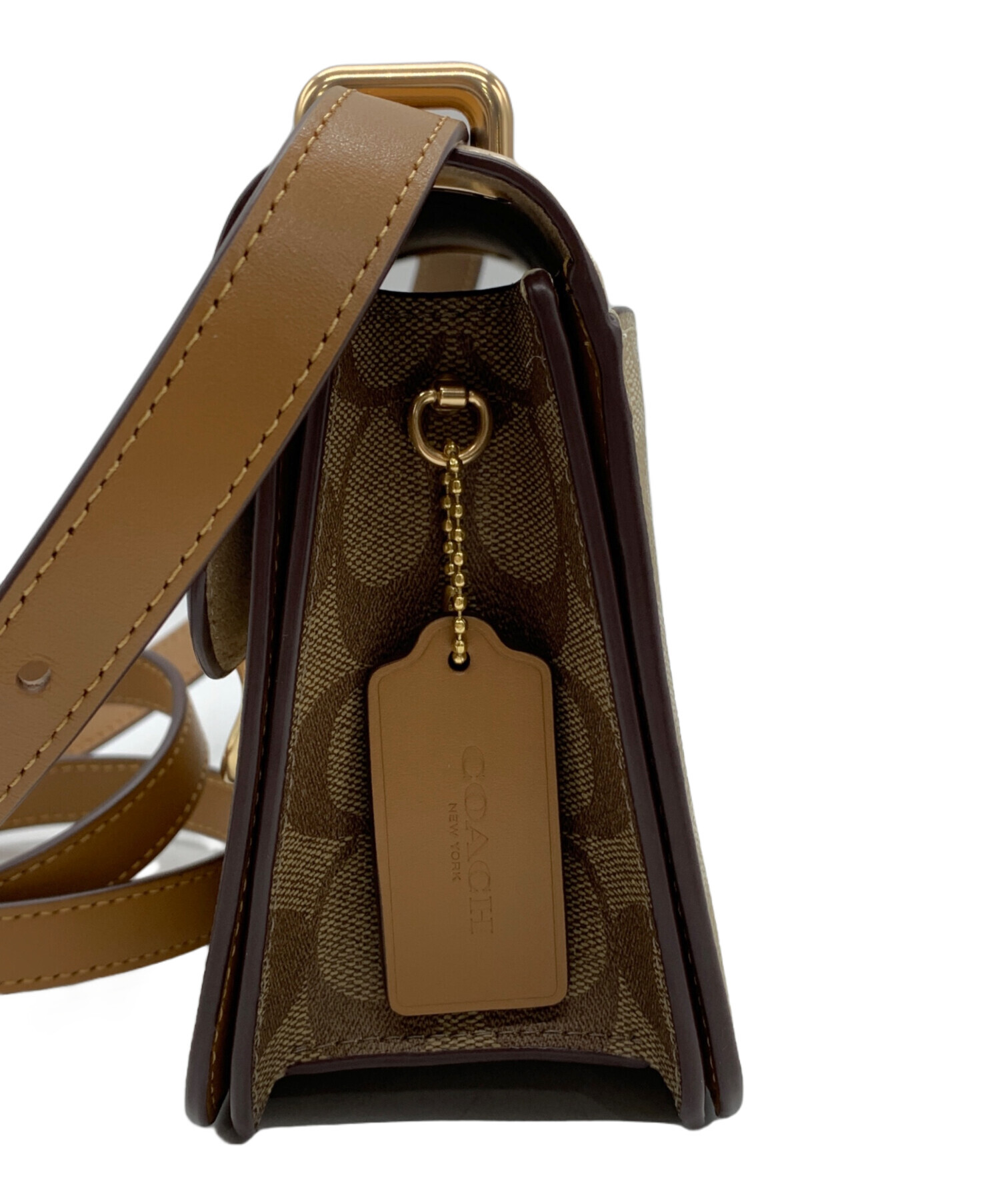 中古・古着通販】COACH (コーチ) ショルダーバッグ ベージュ｜ブランド