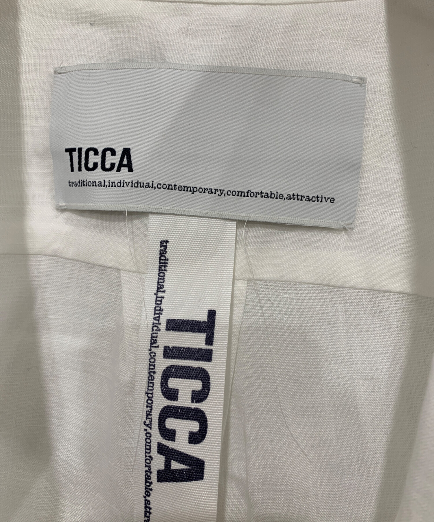 中古・古着通販】TICCA (ティッカ) 別注リネン半袖エンブロイダイリー