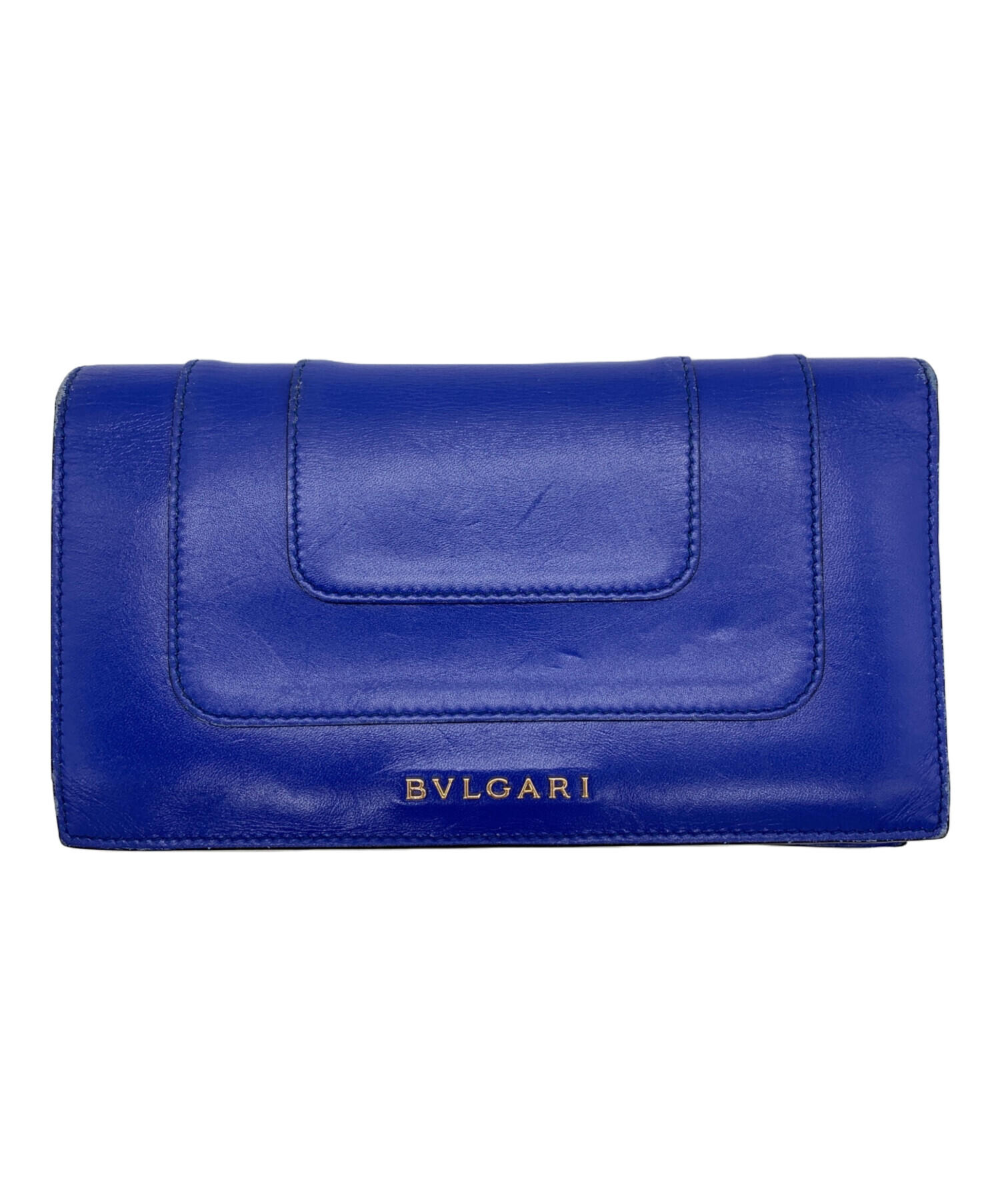 BVLGARI 青 レザー 長財布 ブルガリ 長財布 ブルー 【公式通販】