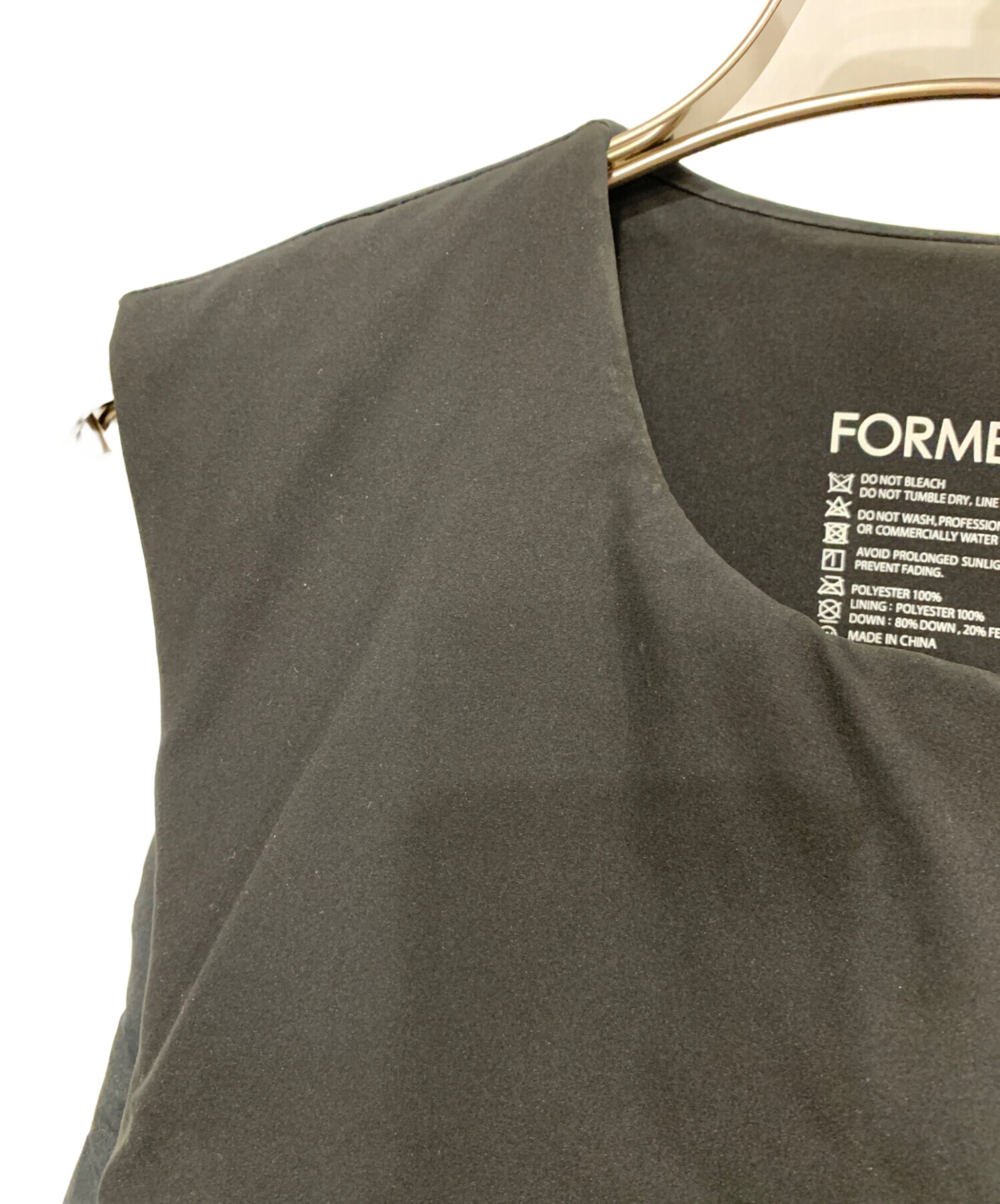 中古・古着通販】FORME (フォルメ) インナーダウンベスト ブラック