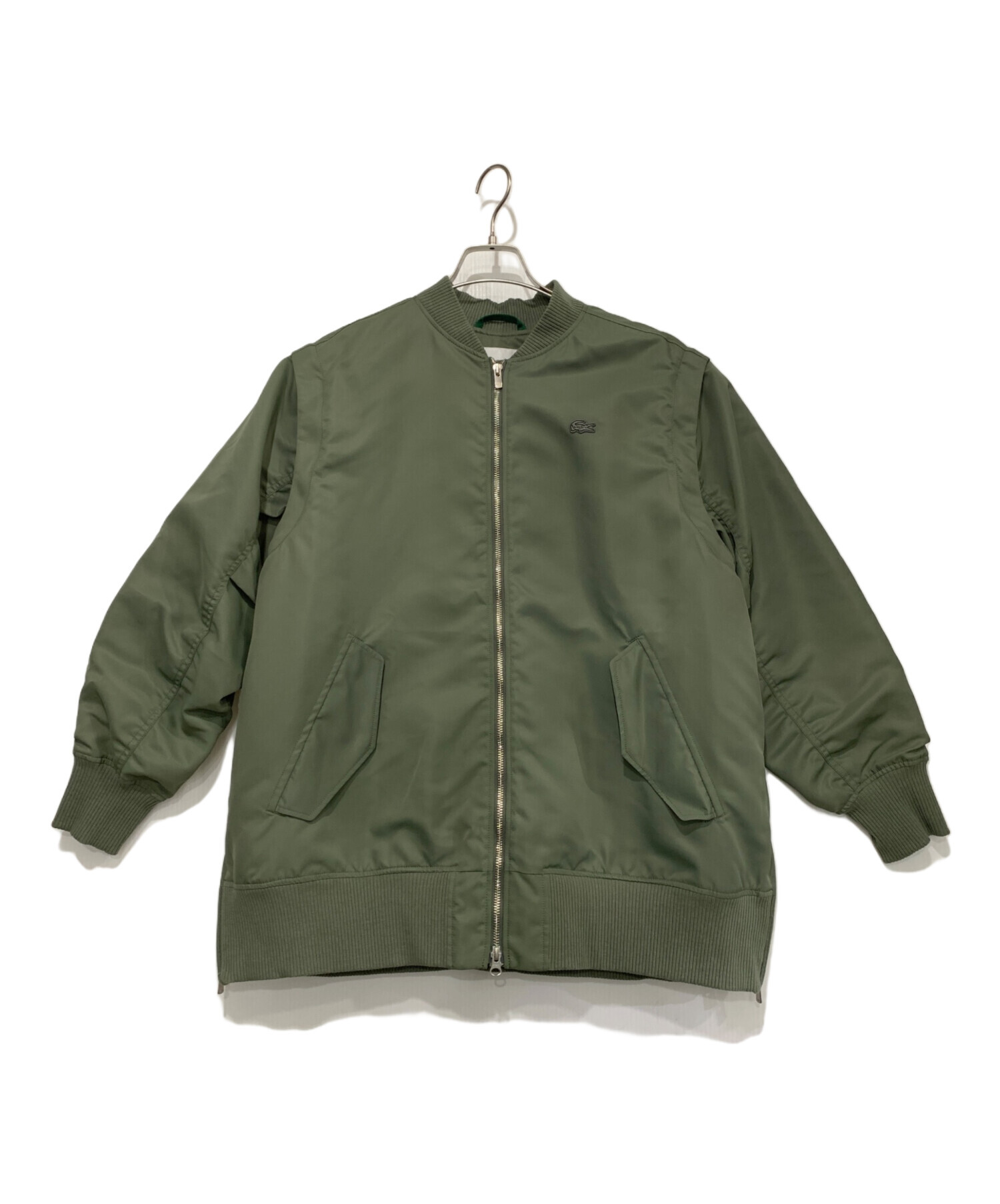 LACOSTE ダークグリーン ジップアップジャケット US M Men's Paris Piqué Zip-Up Track Jacket - Sweaters & Sweatshirts