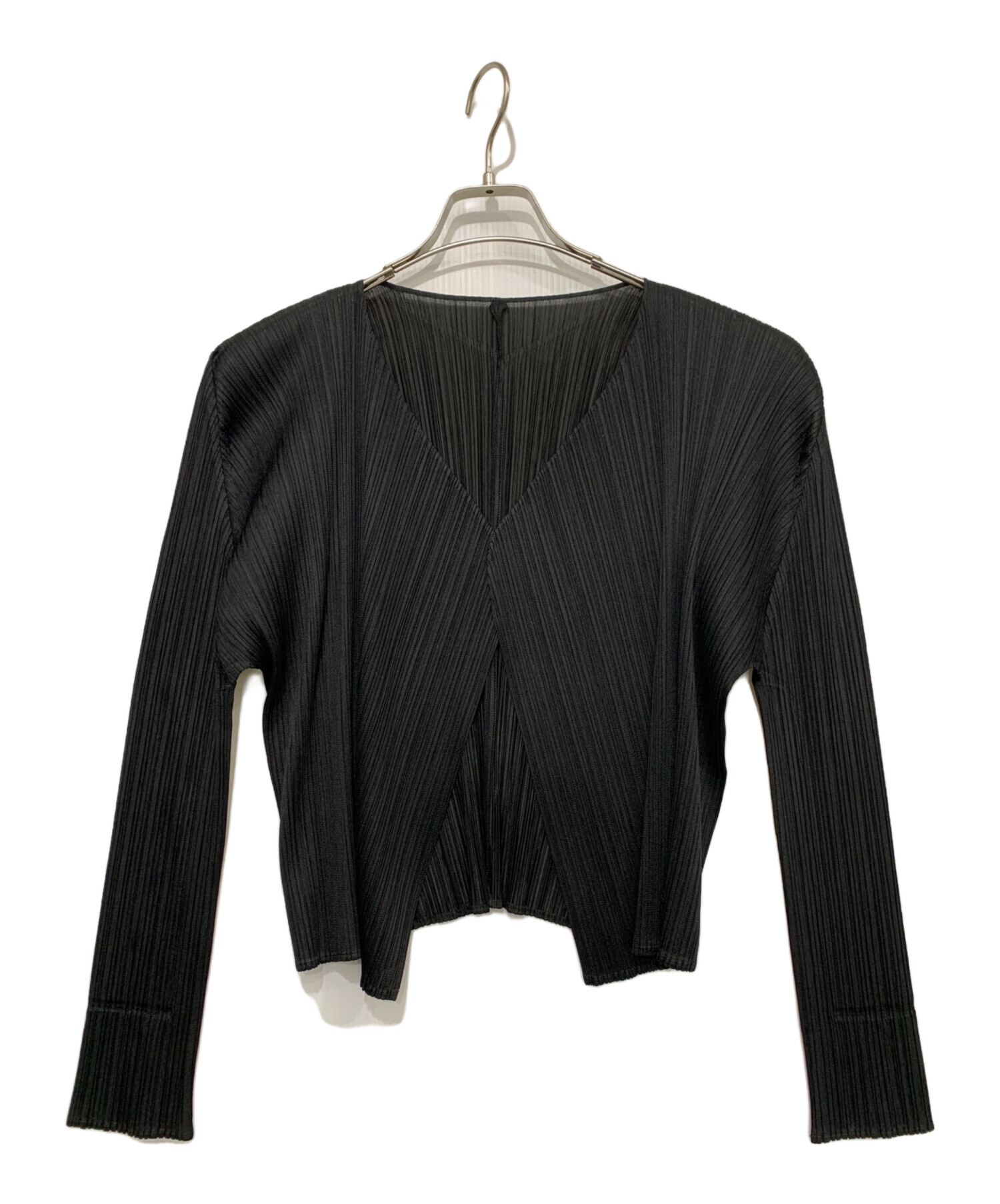 PLEATS PLEASE プリーツカーディガン ブラック 中古・古着通販】PLEATS PLEASE (プリーツプリーズ) カーディガン