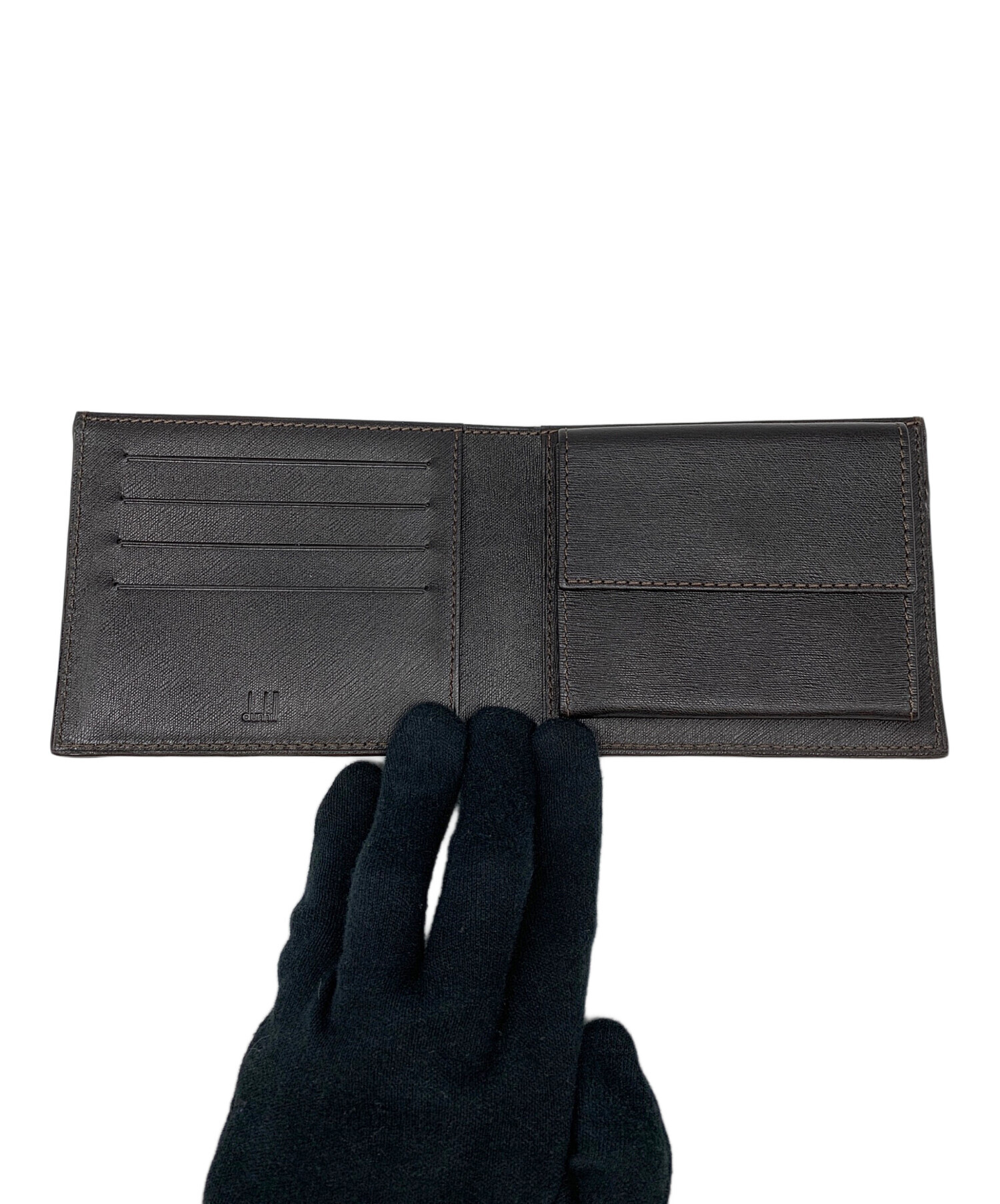 中古・古着通販】dunhill (ダンヒル) 2つ折り財布 ブラック｜ブランド