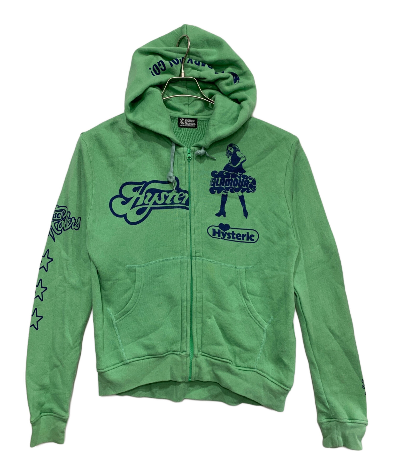 ヒステリックグラマーパーカーグリーン 中古・古着通販】Hysteric Glamour (ヒステリックグラマー) ジップ
