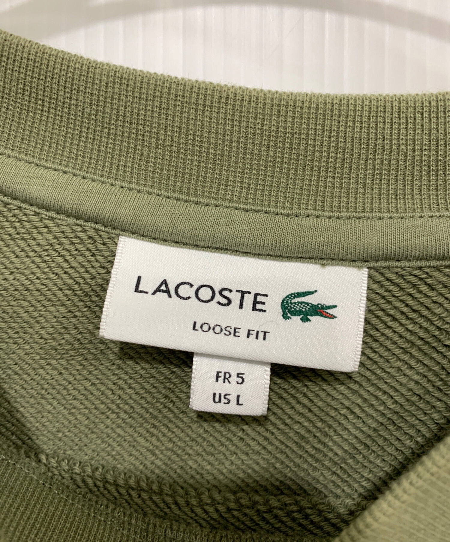 中古・古着通販】LACOSTE (ラコステ) スウェット グリーン サイズ:FR5 中古・古着通販】LACOSTE (ラコステ) スウェット グリーン サイズ:FR5