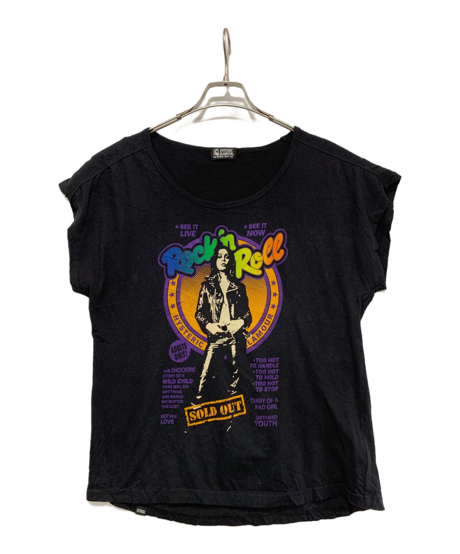 Hysteric Glamour 半袖Tシャツ ブラック　Y2K HYSTERIC GLAMOUR 半袖Tシャツ ブラック SSサイズ - メルカリ