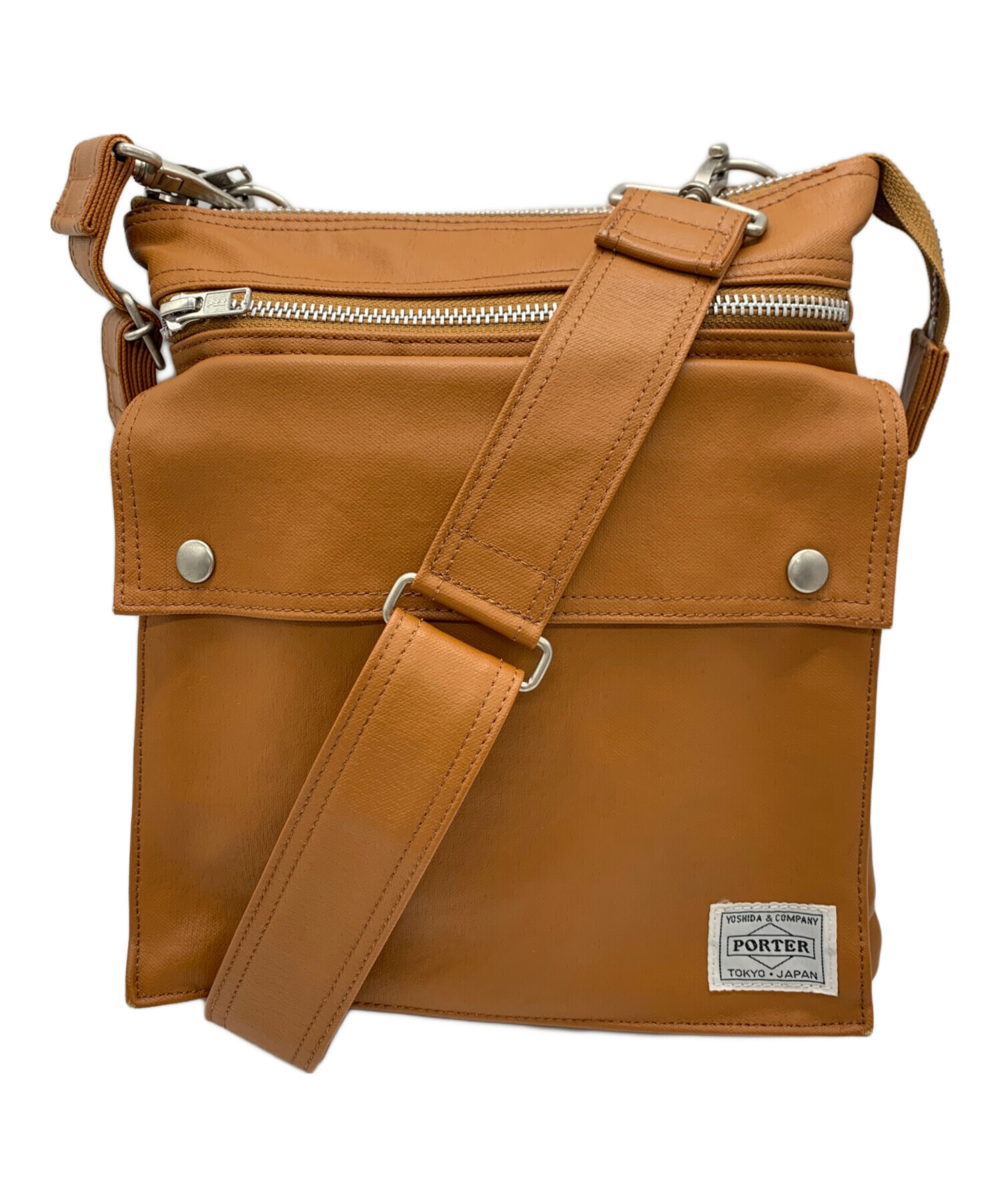 中古・古着通販】PORTER (ポーター) ショルダーバッグ ブラウン 中古・古着通販】PORTER (ポーター) ショルダーバッグ ブラウン