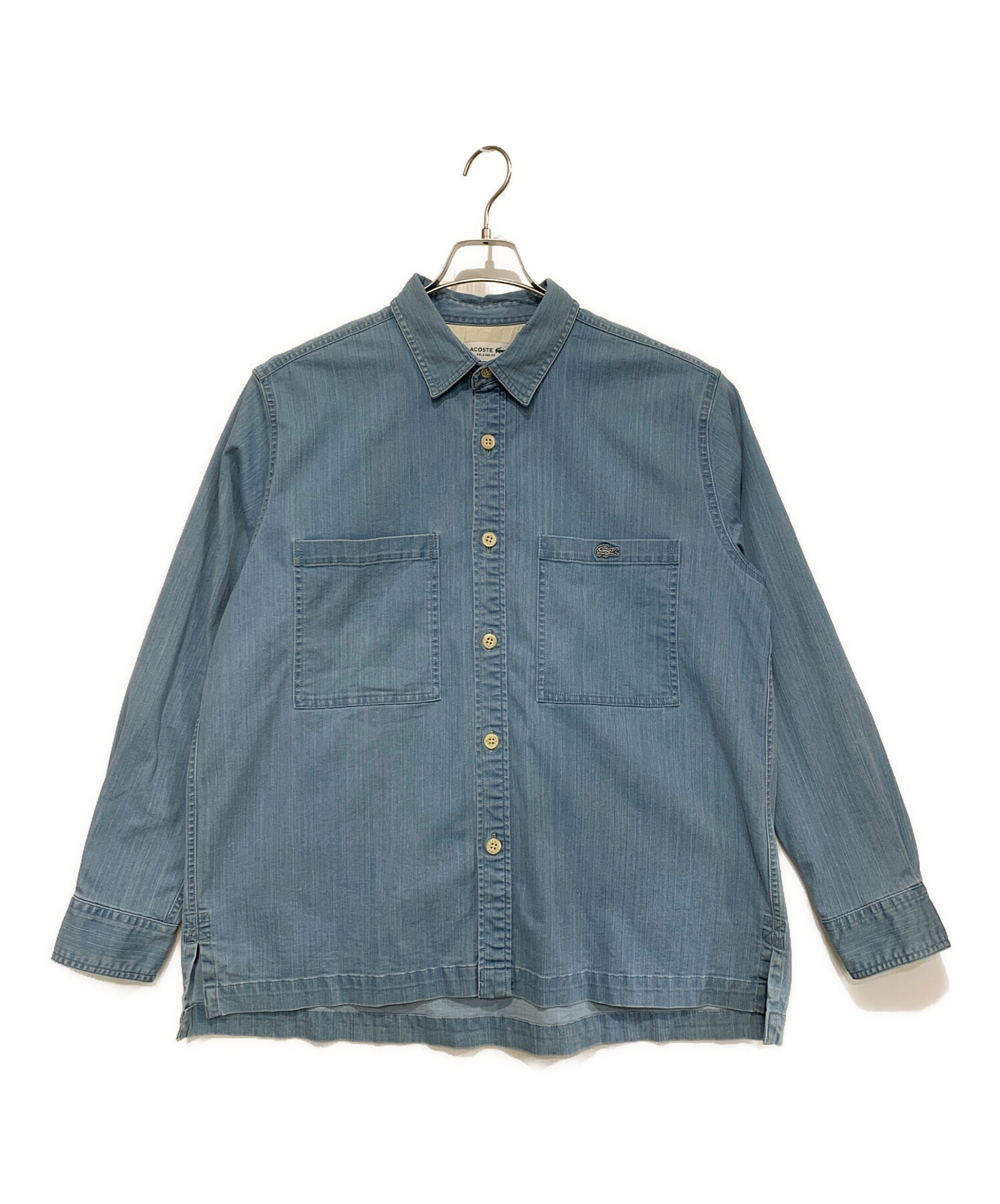 中古・古着通販】LACOSTE (ラコステ) 長袖シャツ ブルー サイズ:M 