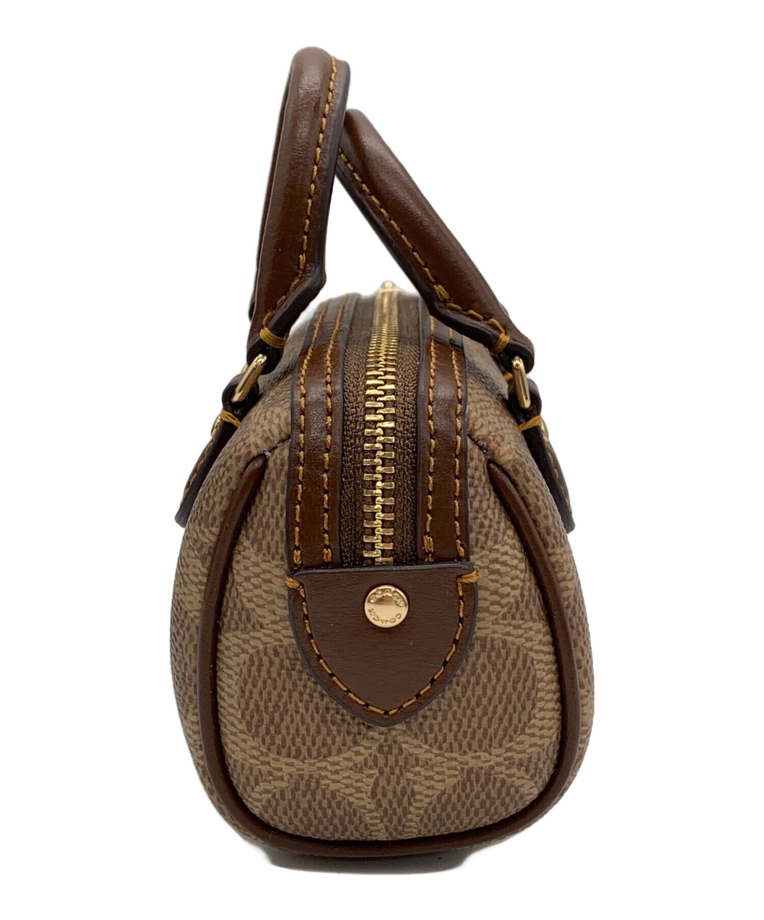 中古・古着通販】COACH (コーチ) チャーム ブラウン×ベージュ 未使用品 