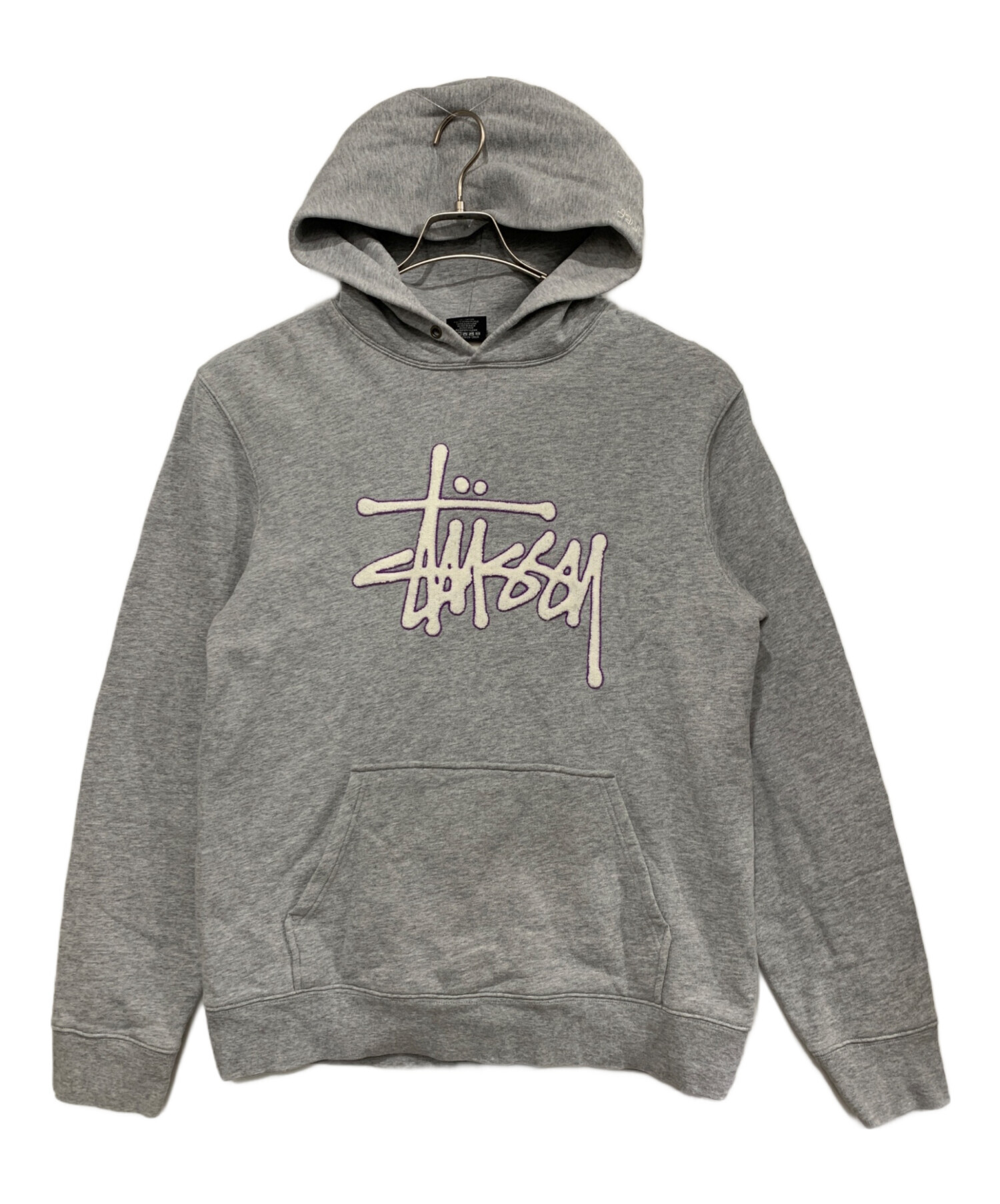 ぼ*ん様 STUSSY グレー XL パーカー 古着 中古・古着通販】stussy (ステューシー) プルオーバーパーカー グレー