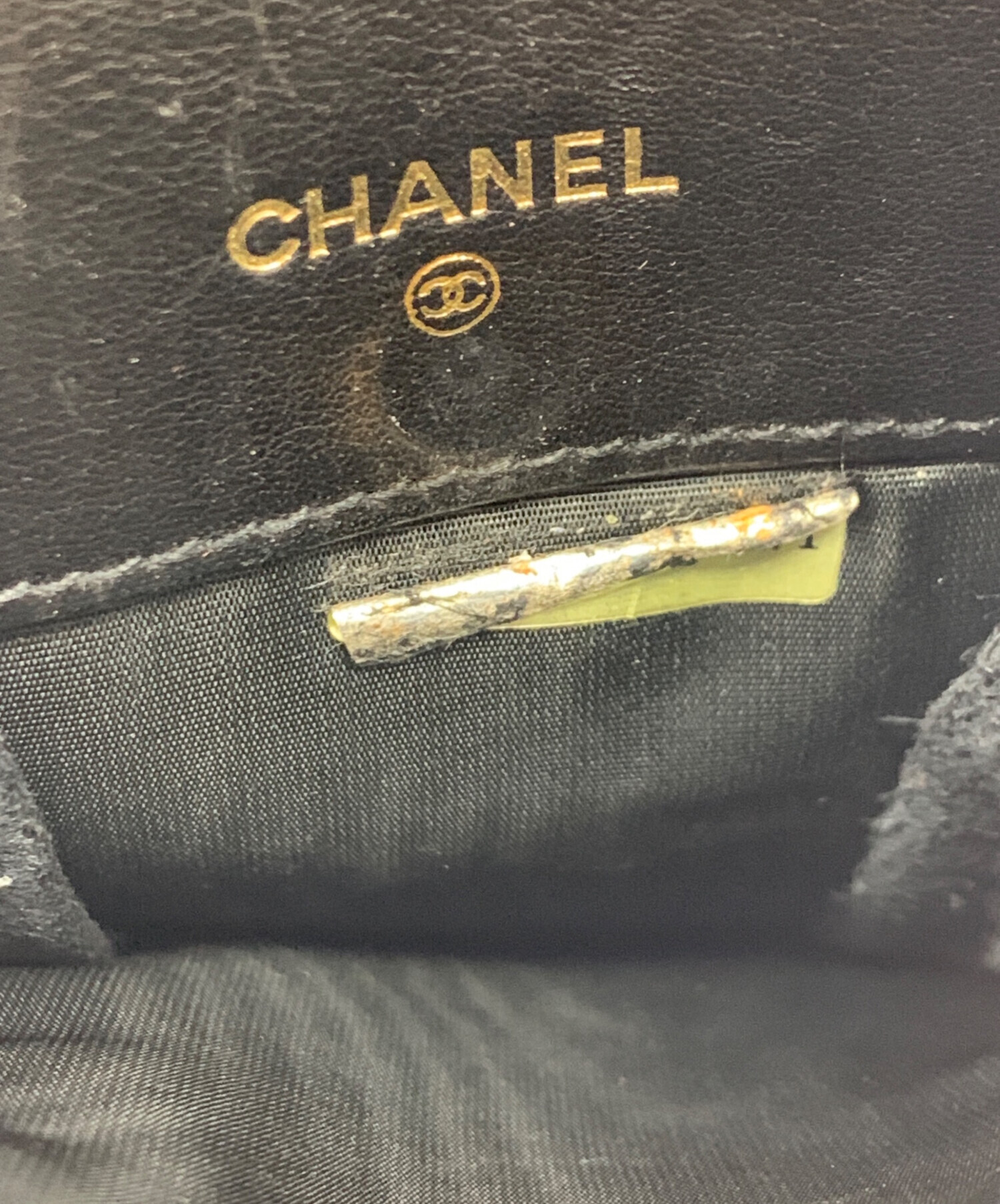 CHANEL シャネル/キャビアスキンチェーンショルダー/メガネケース/316*****/SAランク/92【中古】 CHANEL - CHANEL シャネル/キャビアスキンチェーンショルダー/メガネ