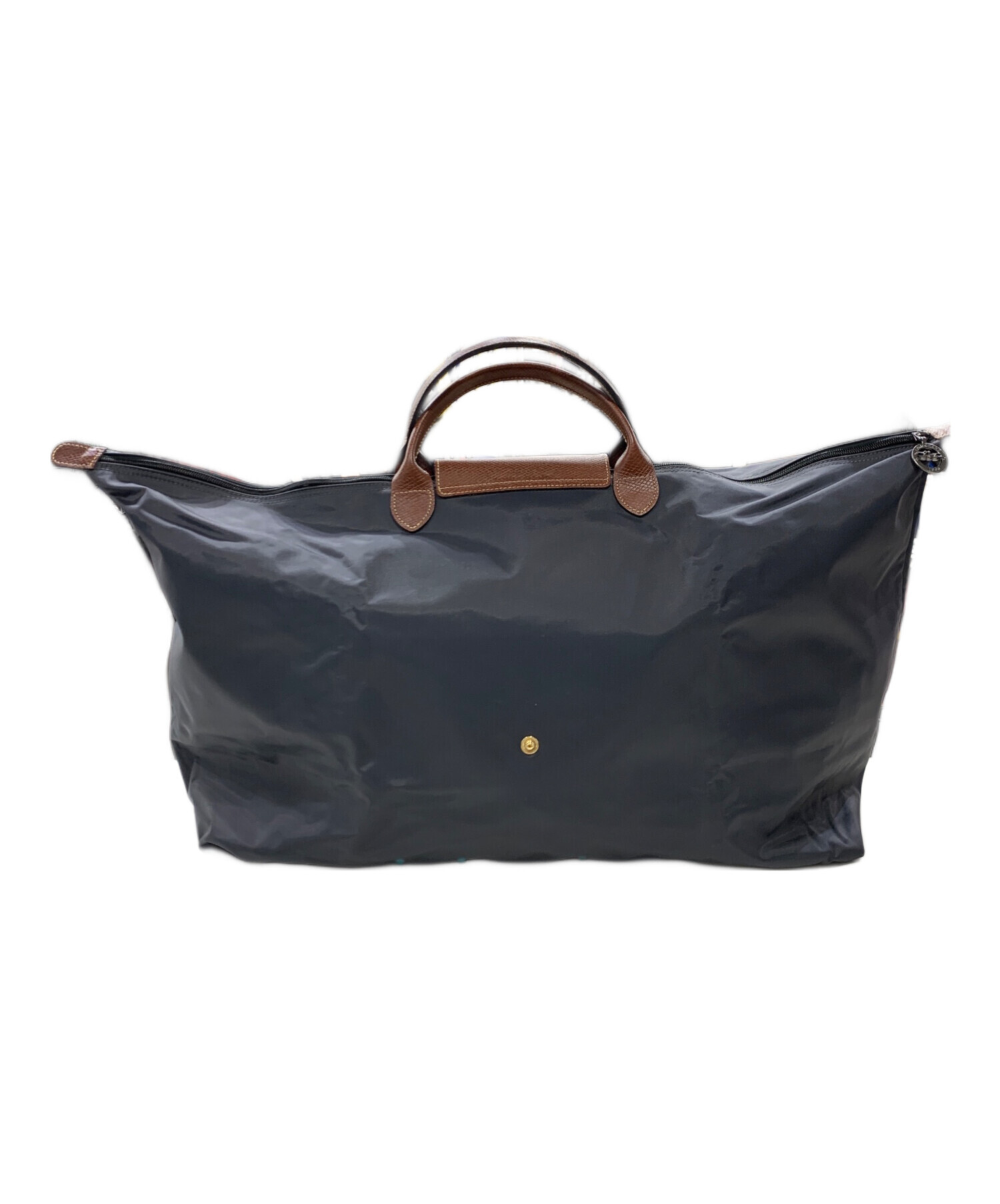 中古・古着通販】LONGCHAMP (ロンシャン) ナイロンハンドバッグ グレー 