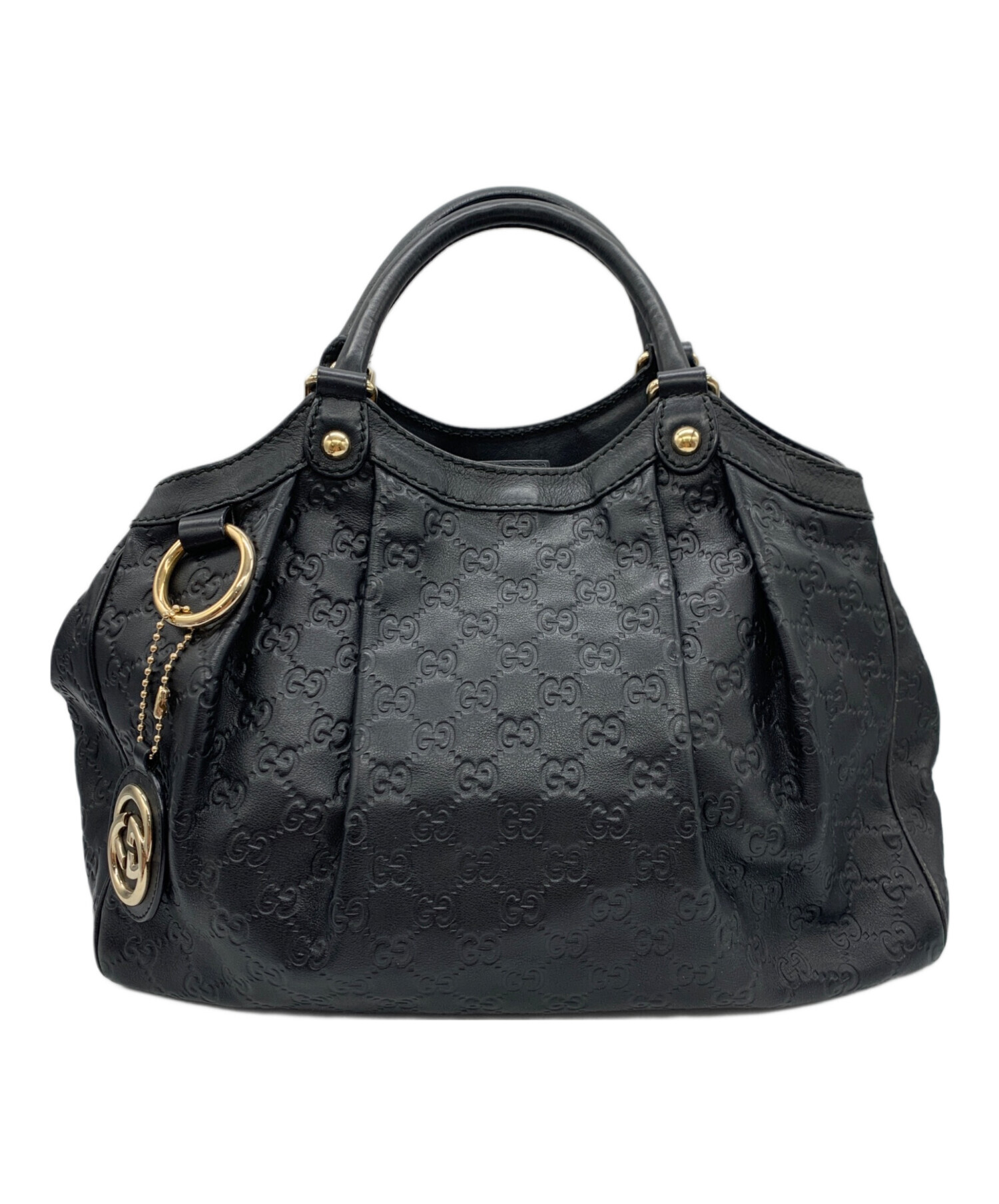 中古・古着通販】GUCCI (グッチ) ハンドバッグ ブラック｜ブランド 